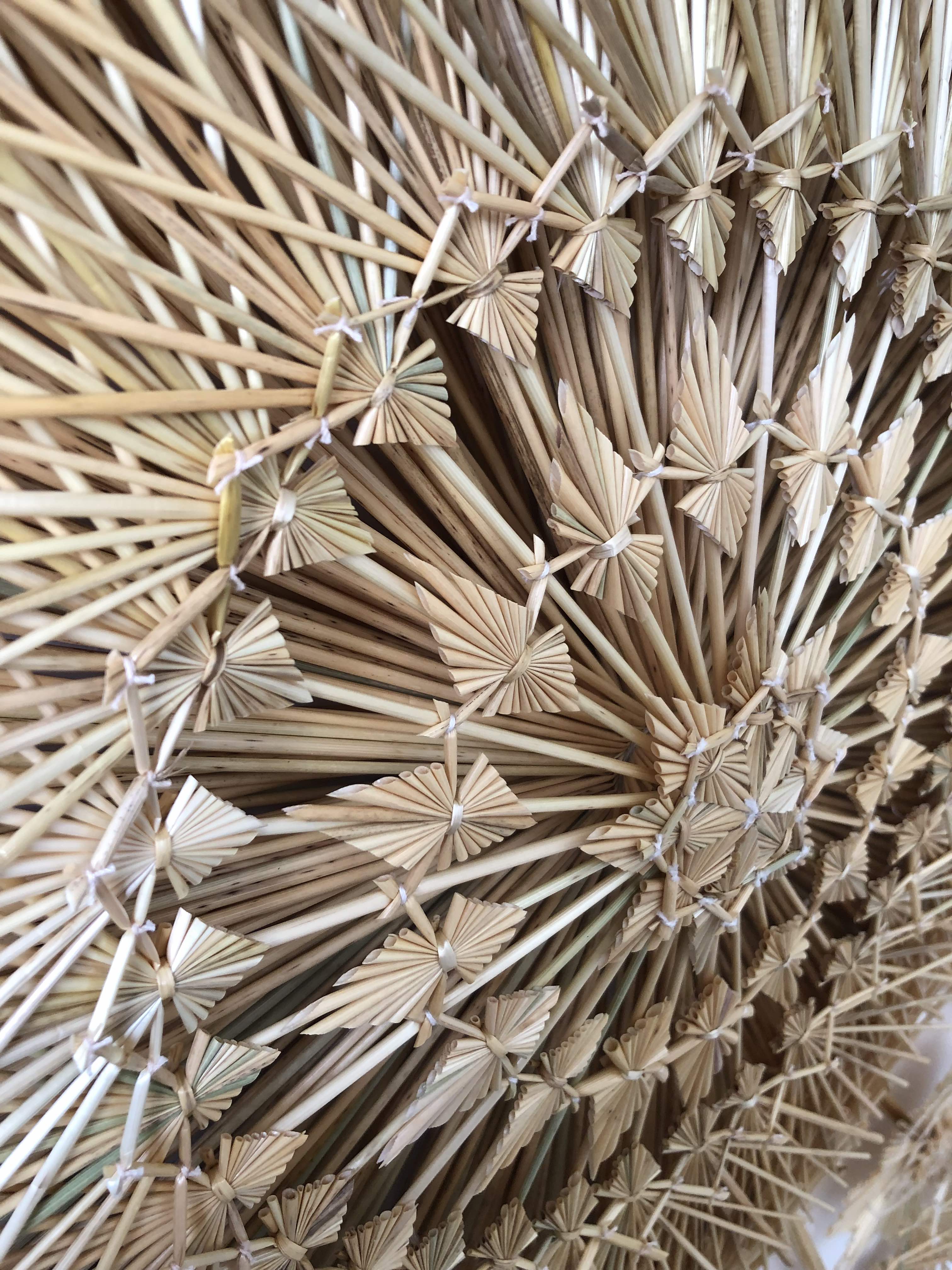 Wheat Straw Wall Circle - Estrellas - 40 in. Panikua