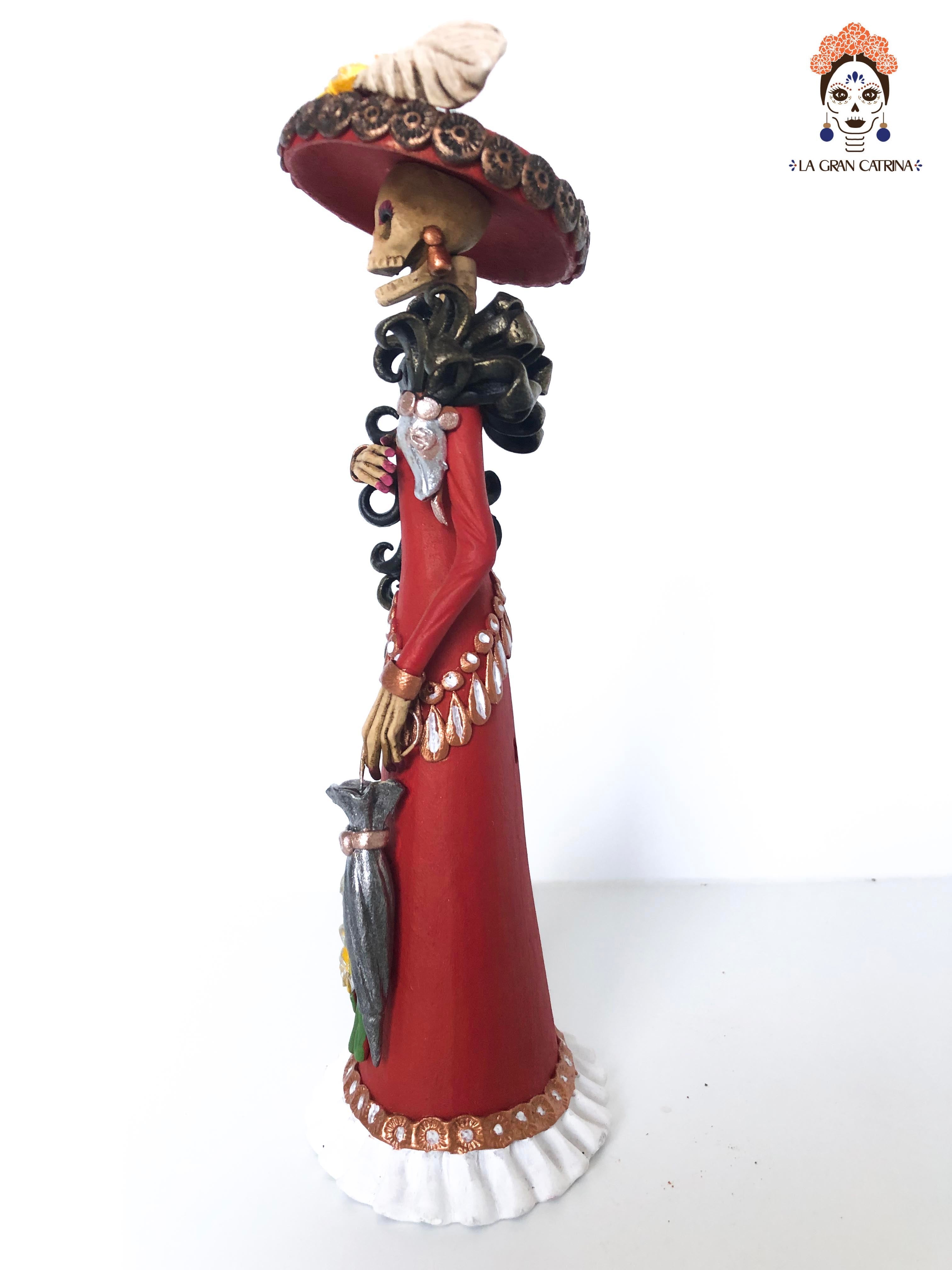 Catrina garbancera vestido red - 10 in. Adan