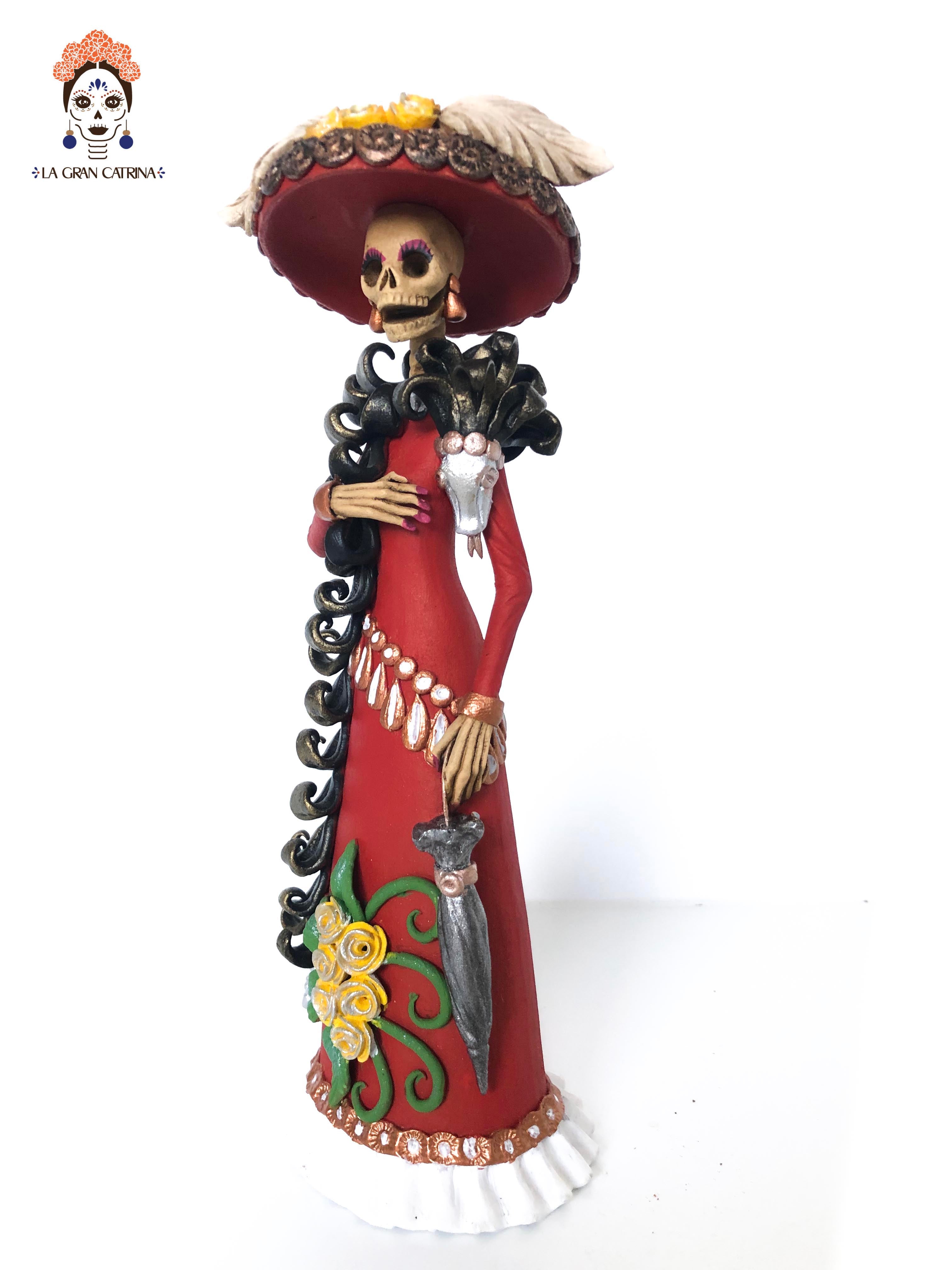Catrina garbancera vestido red - 10 in. Adan