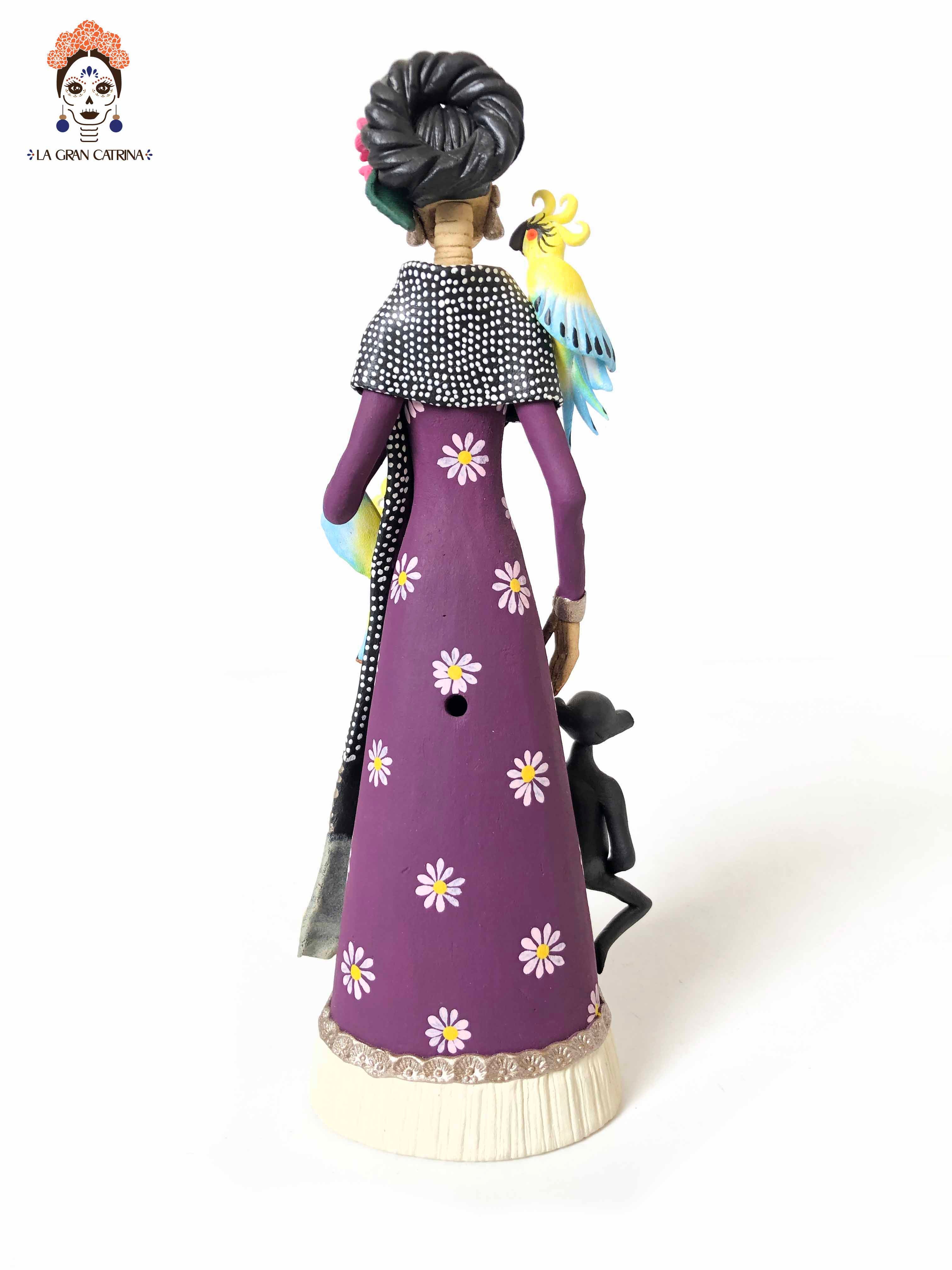 Frida with loros and chango - 10 in. Adan