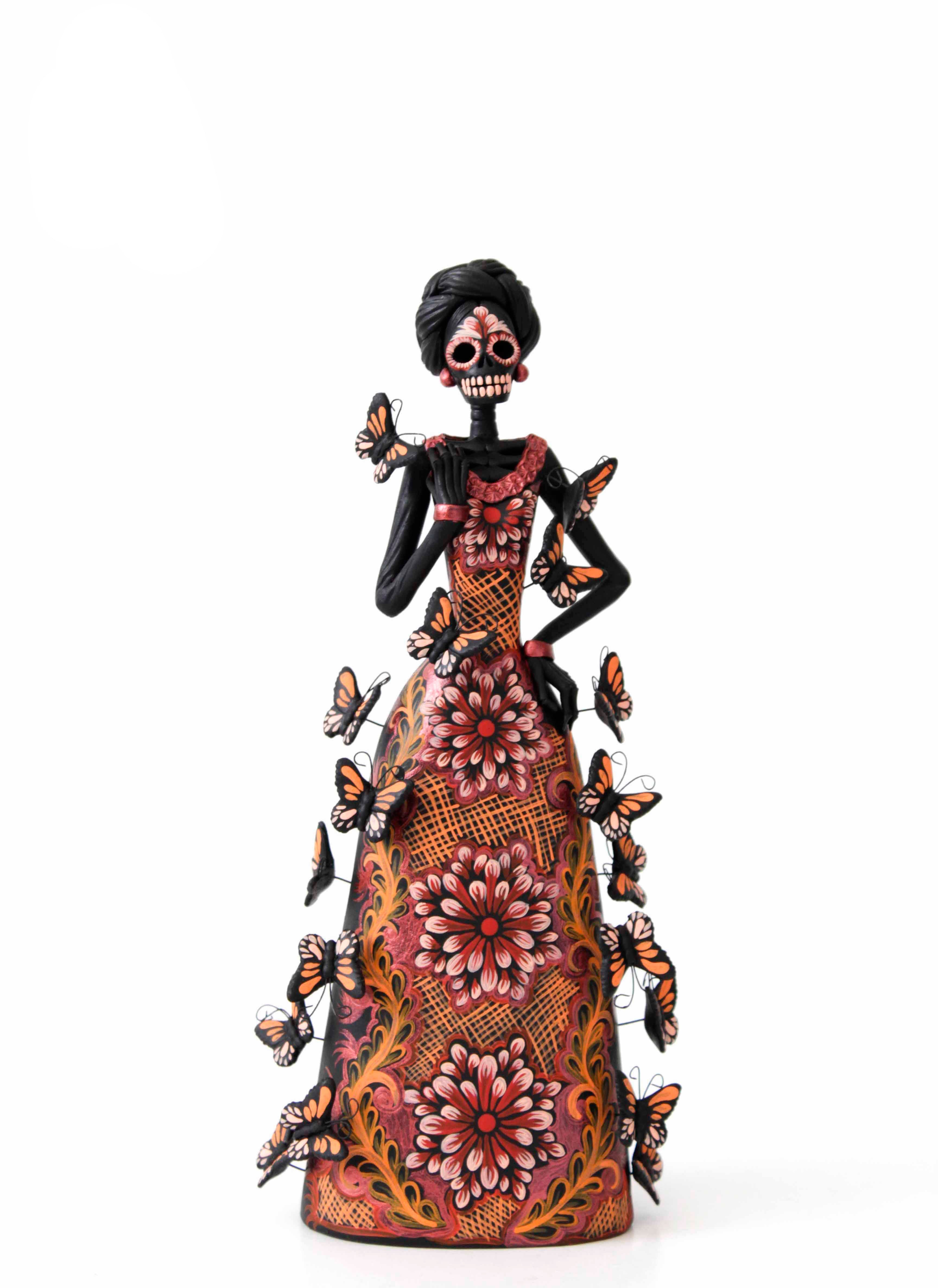 Catrina of butterflies orange - 12 in. Adan