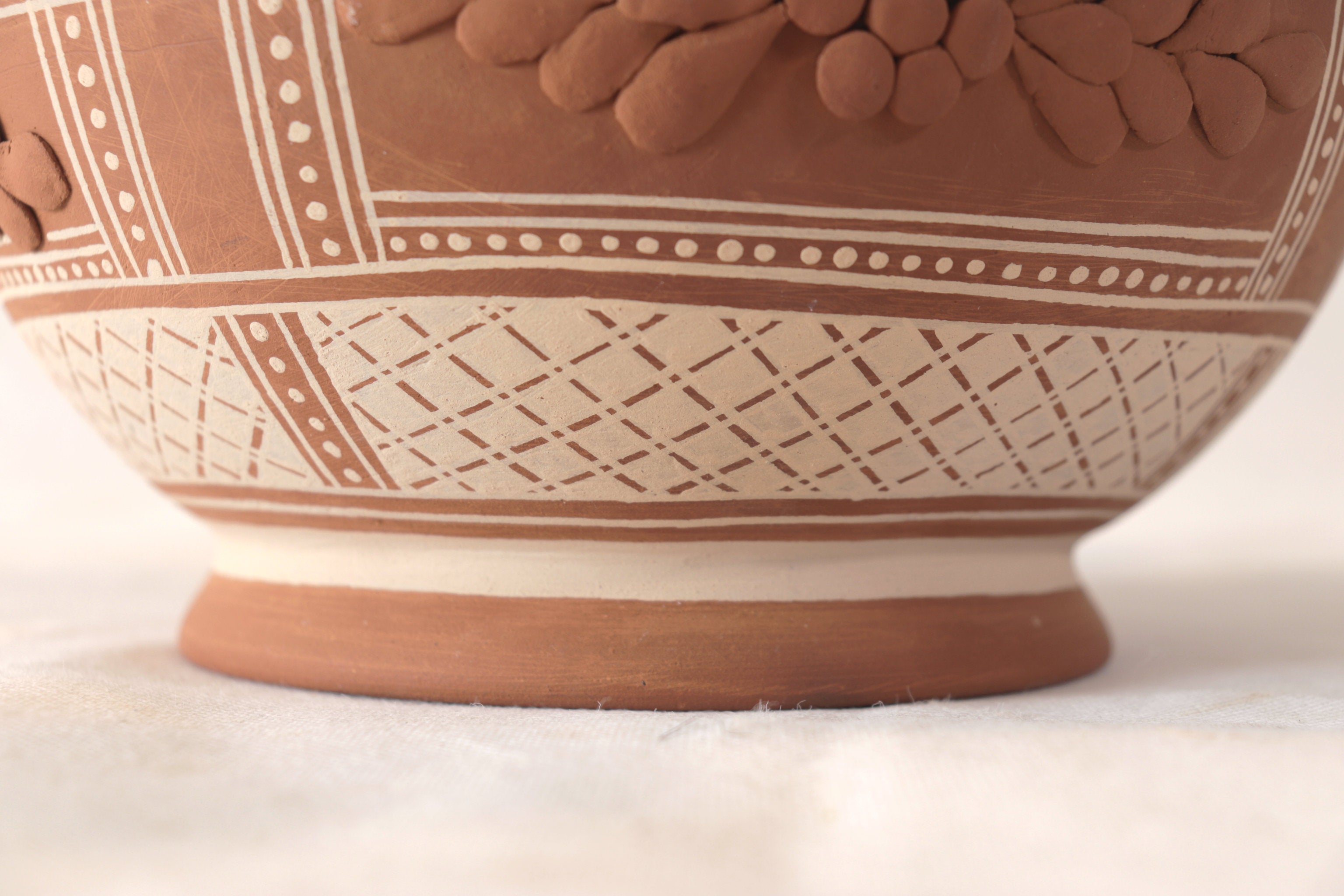 Ponchera - Vase with tazas Clay - Patamban - 15 in. Patamban