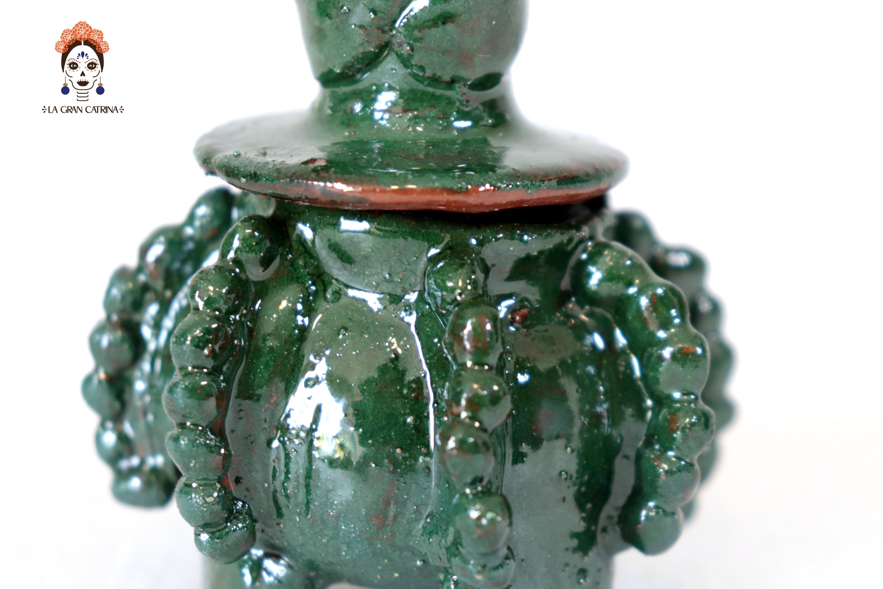 Set pineapple Michoacán Clay - Greens miniature - 3.1 in. Juan Gtz
