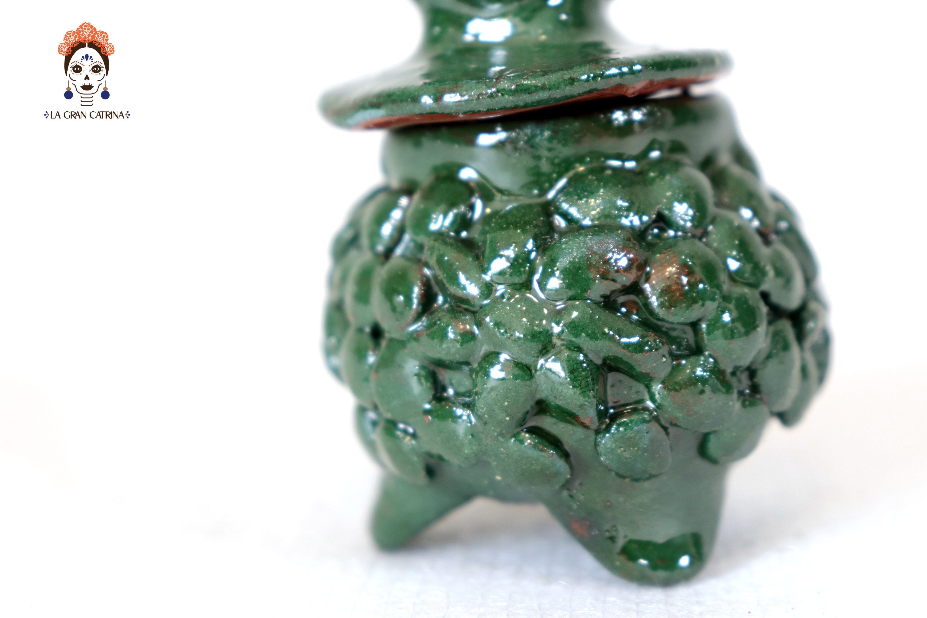 Set pineapple Michoacán Clay - Greens miniature - 3.1 in. Juan Gtz