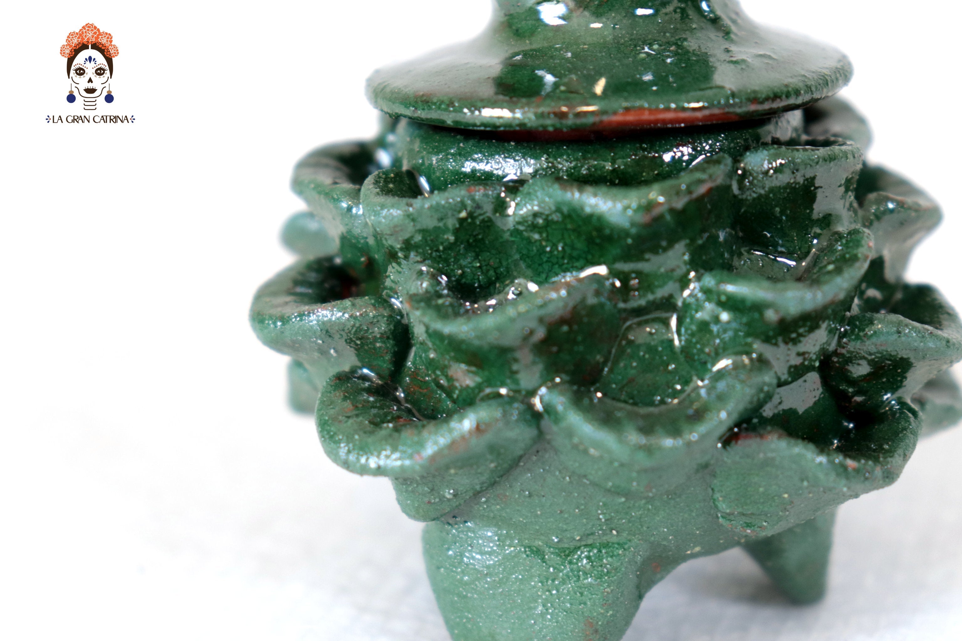 Set pineapple Michoacán Clay - Greens miniature - 3.1 in. Juan Gtz