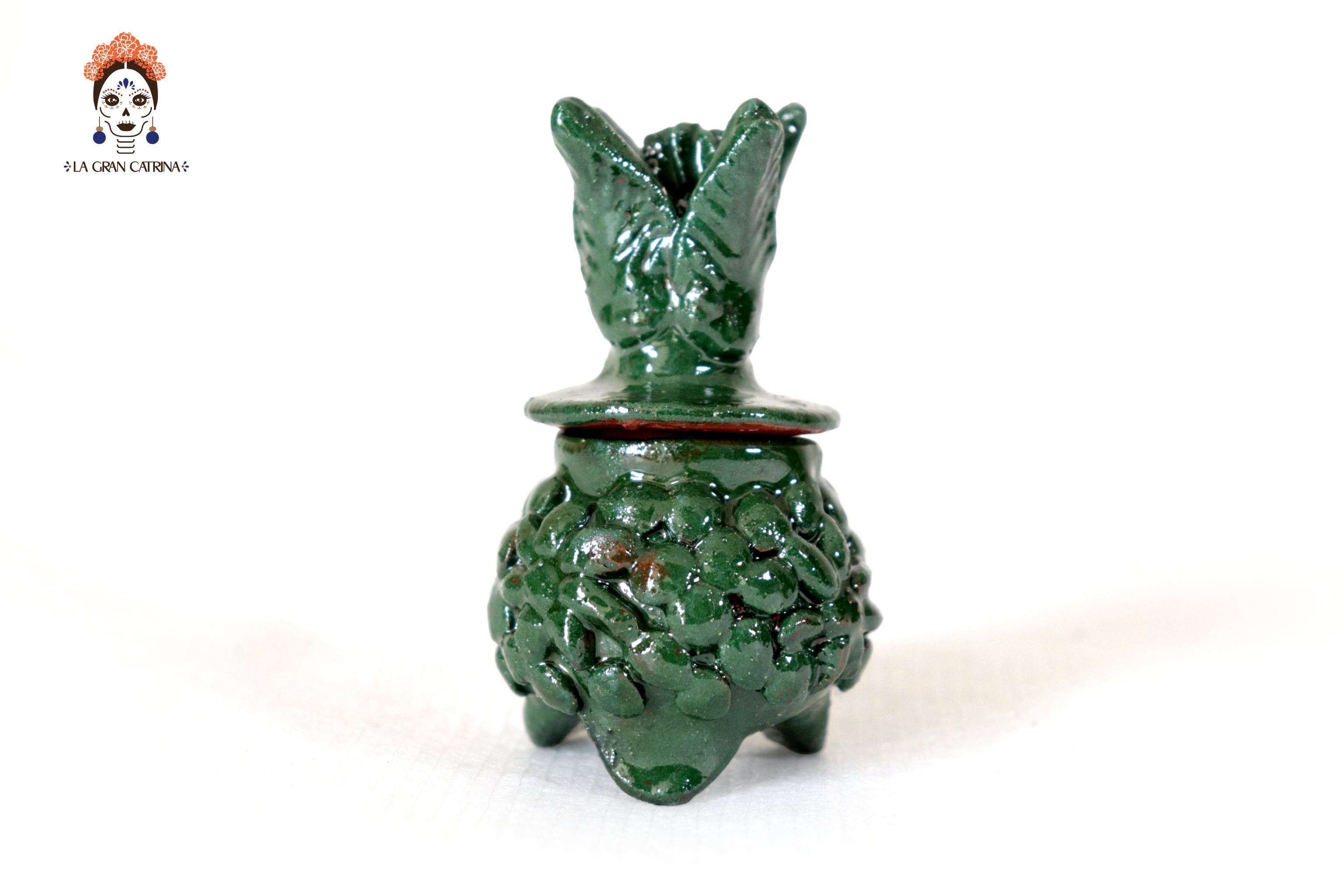 Set pineapple Michoacán Clay - Greens miniature - 3.1 in. Juan Gtz