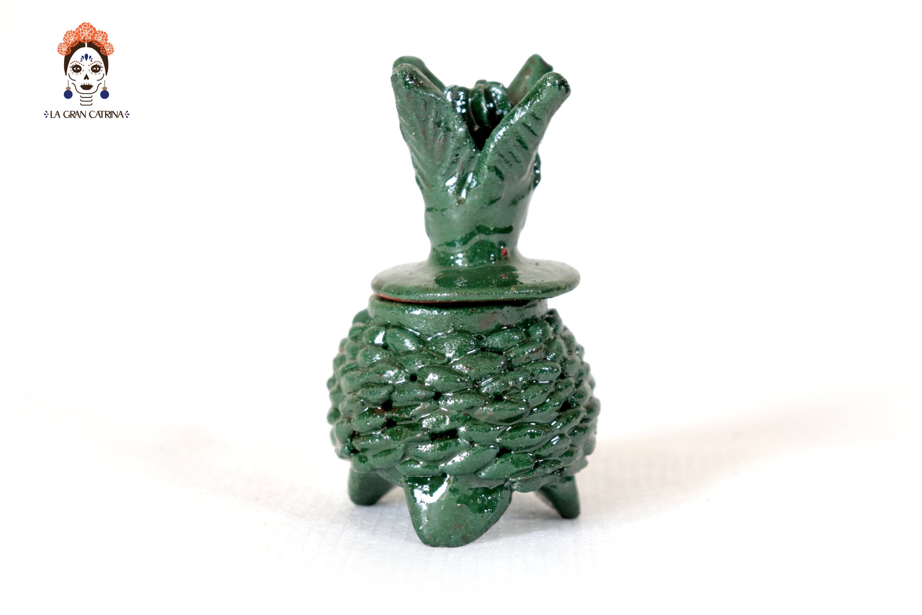 Set pineapple Michoacán Clay - Greens miniature - 3.1 in. Juan Gtz