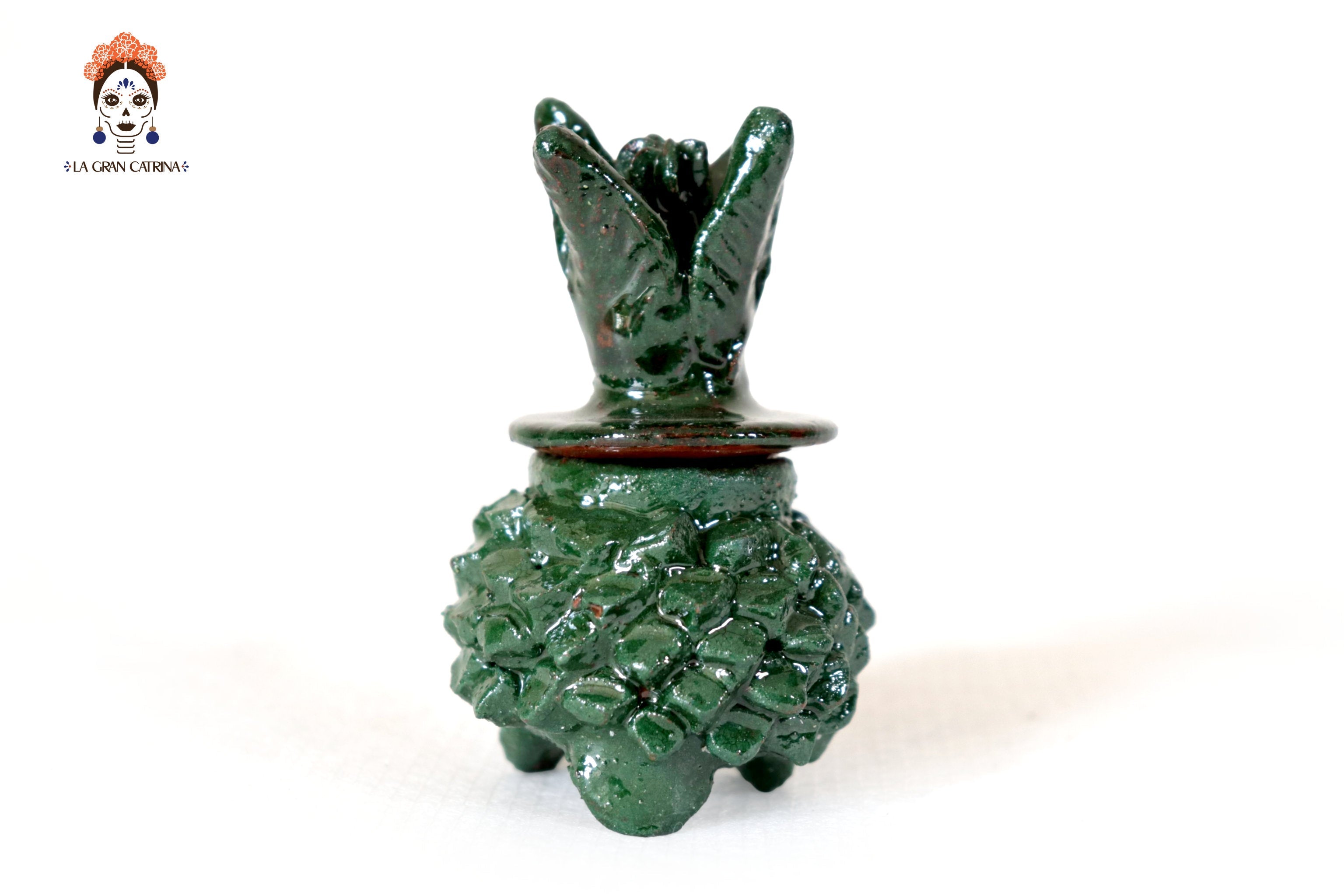 Set pineapple Michoacán Clay - Greens miniature - 3.1 in. Juan Gtz