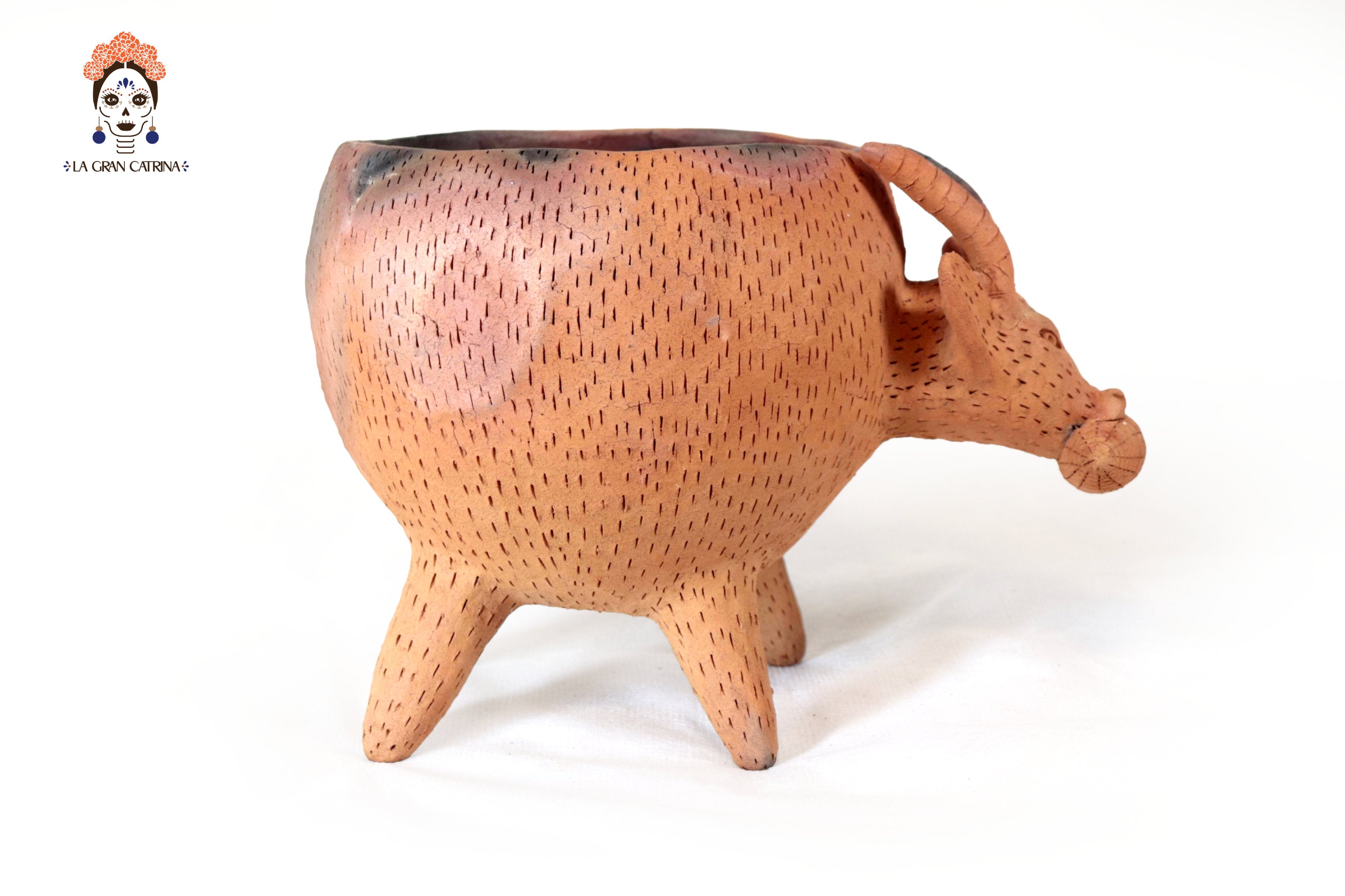 Impala Planter of Natural Clay - 12 in. Zipiajo