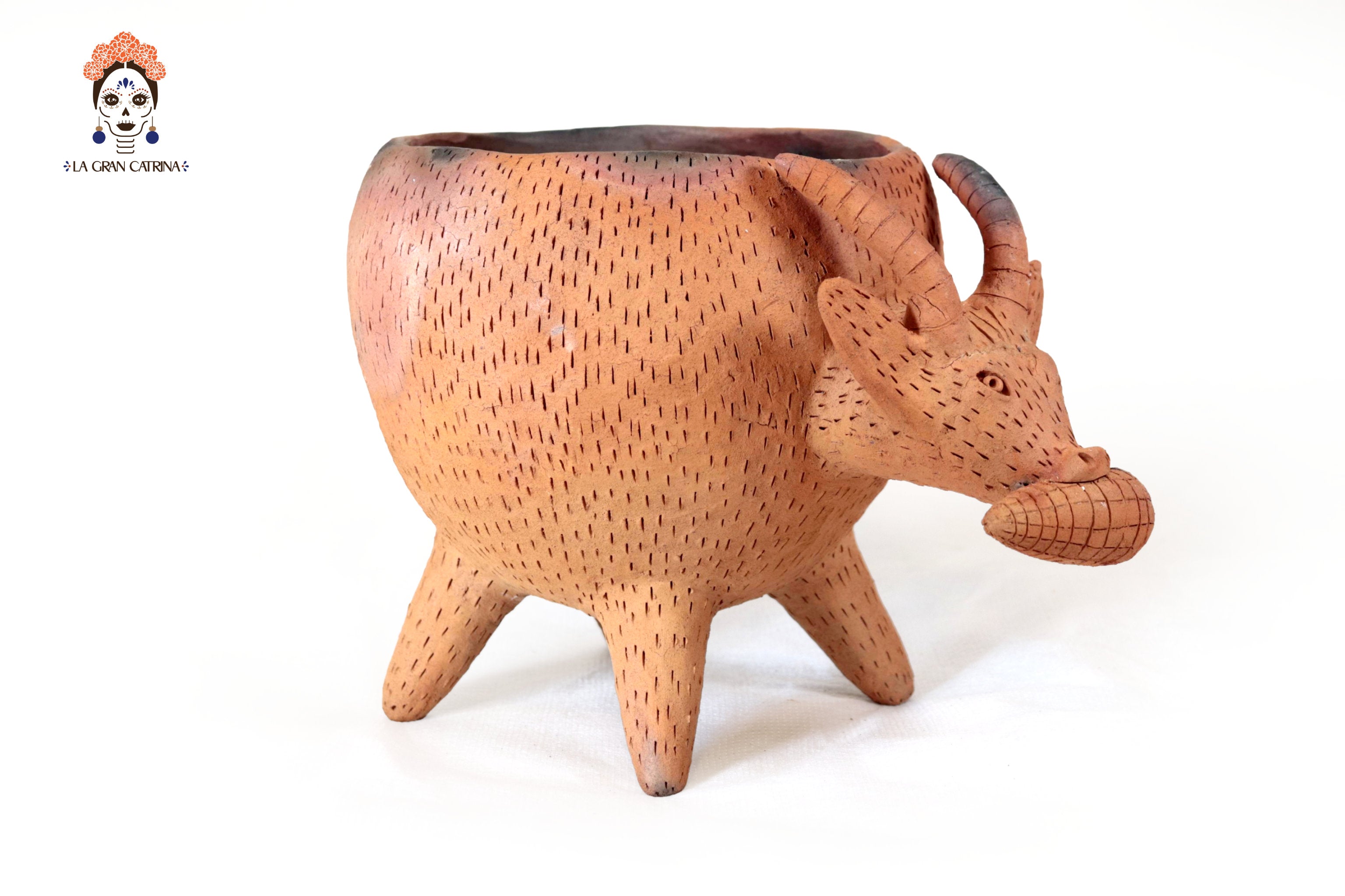 Impala Planter of Natural Clay - 12 in. Zipiajo