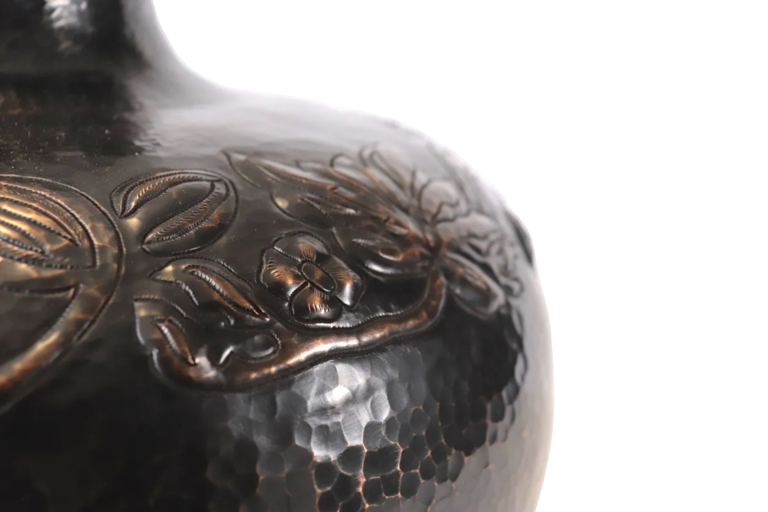 Vase of cobre terminado black - 18 in. Santa Clara del Cobre