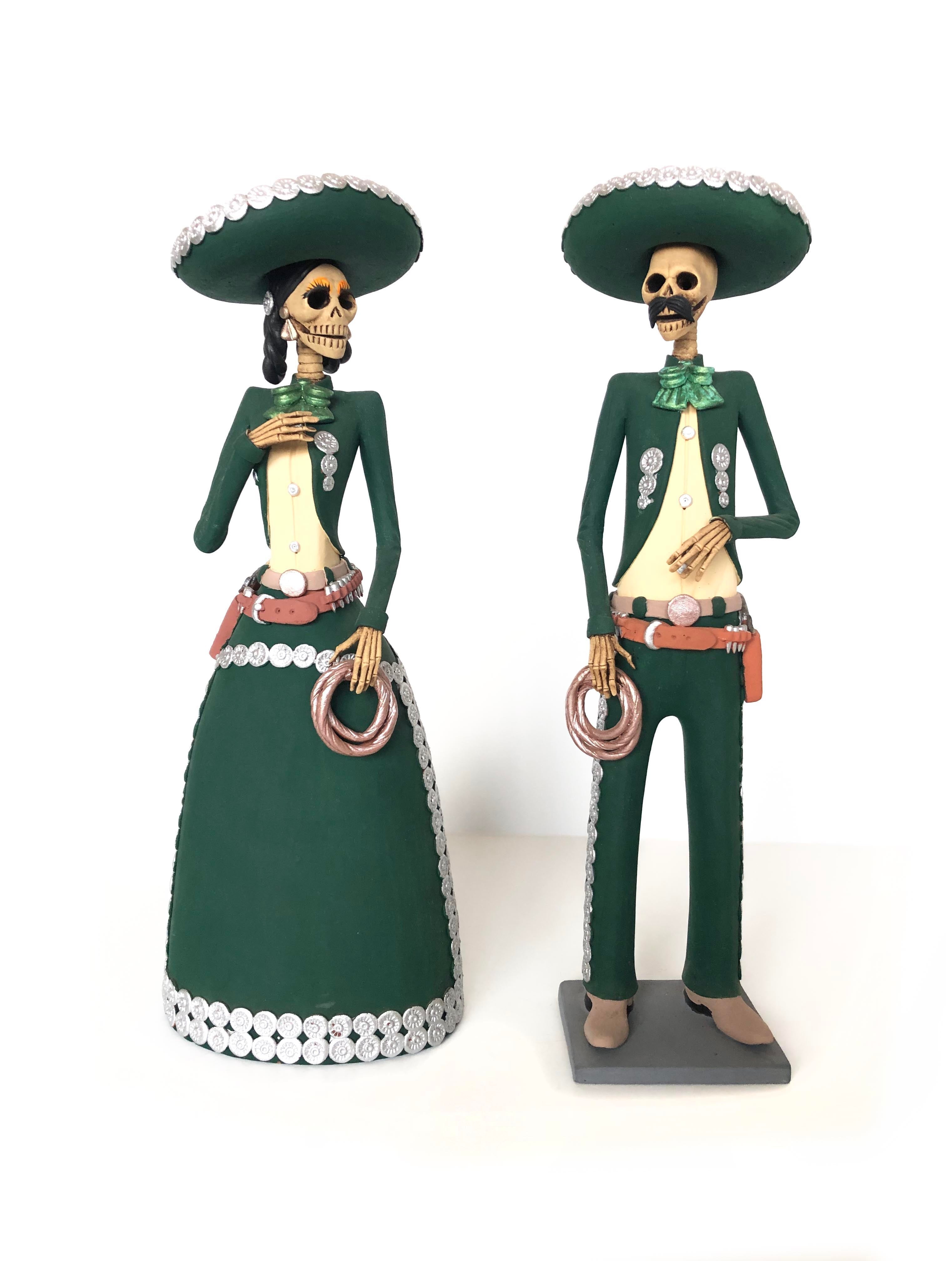 Pair of Catrines Charros - 15 in. Adan