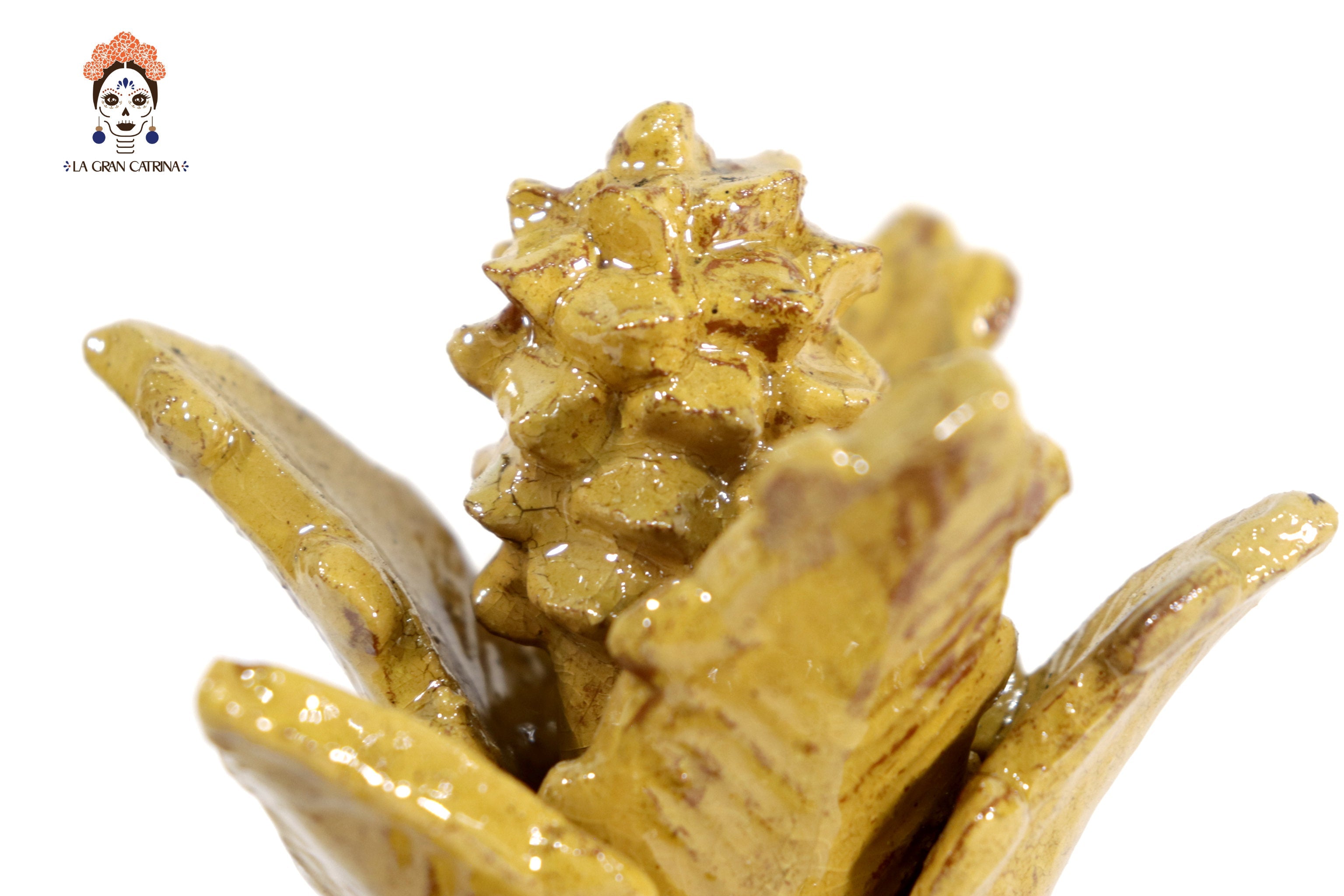 Yellow Pineapple Glazed Clay - 7.7 in. Juan Gtz