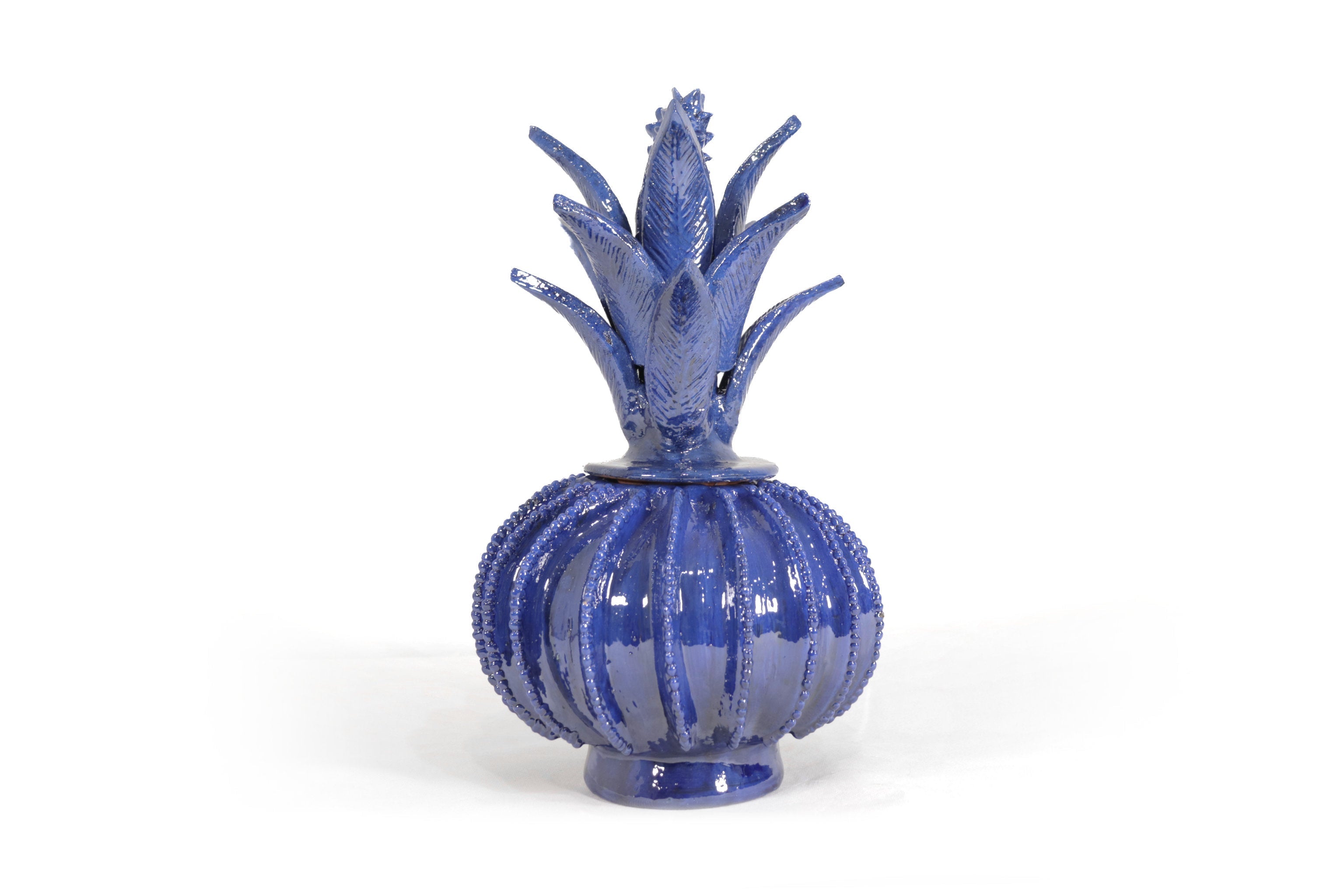 Michoacán Clay Pineapple - Blue barrel cactus - 13 in. Juan Gtz