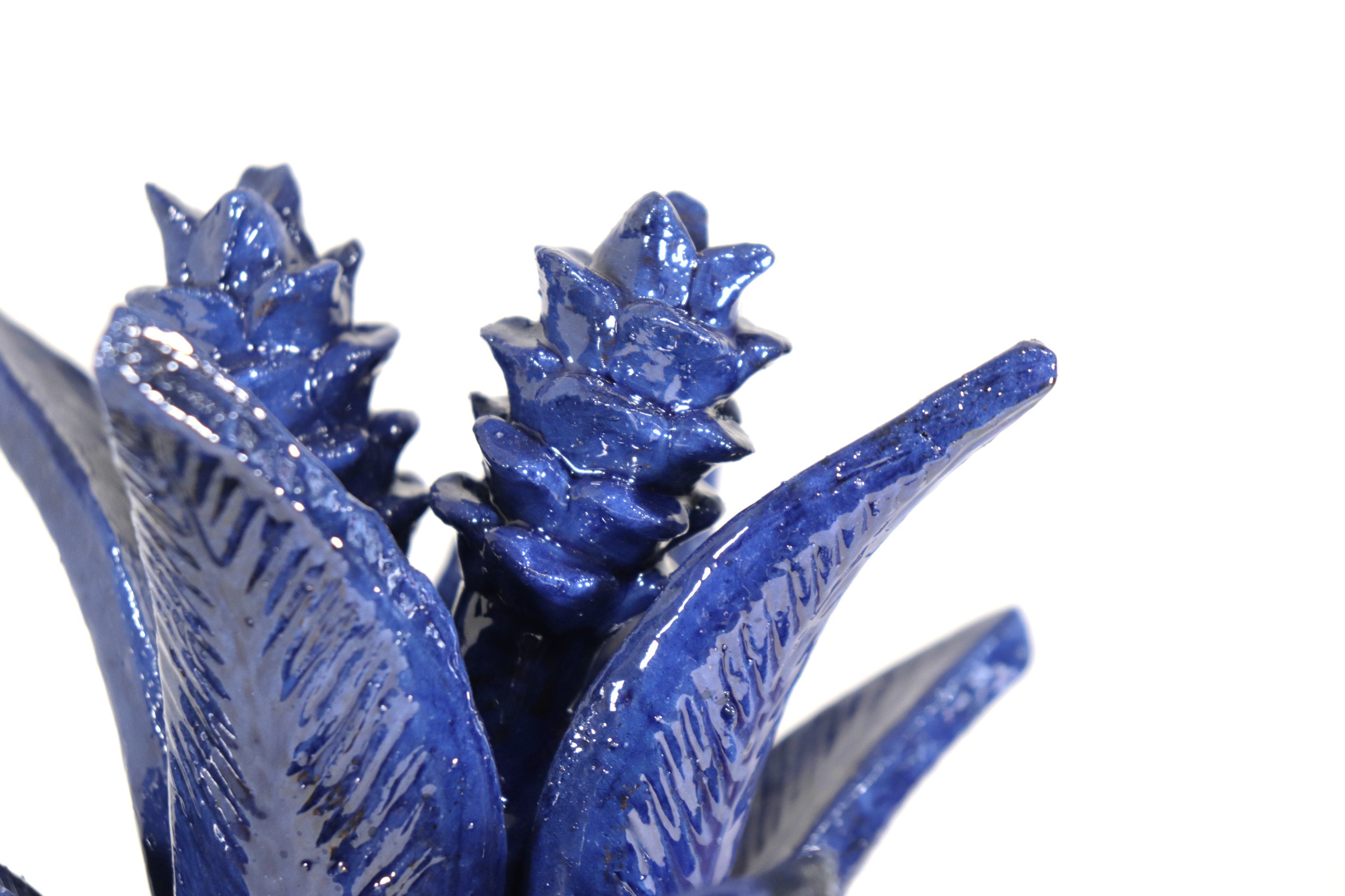 Michoacán Clay Pineapple - Blue barrel cactus - 13 in. Juan Gtz