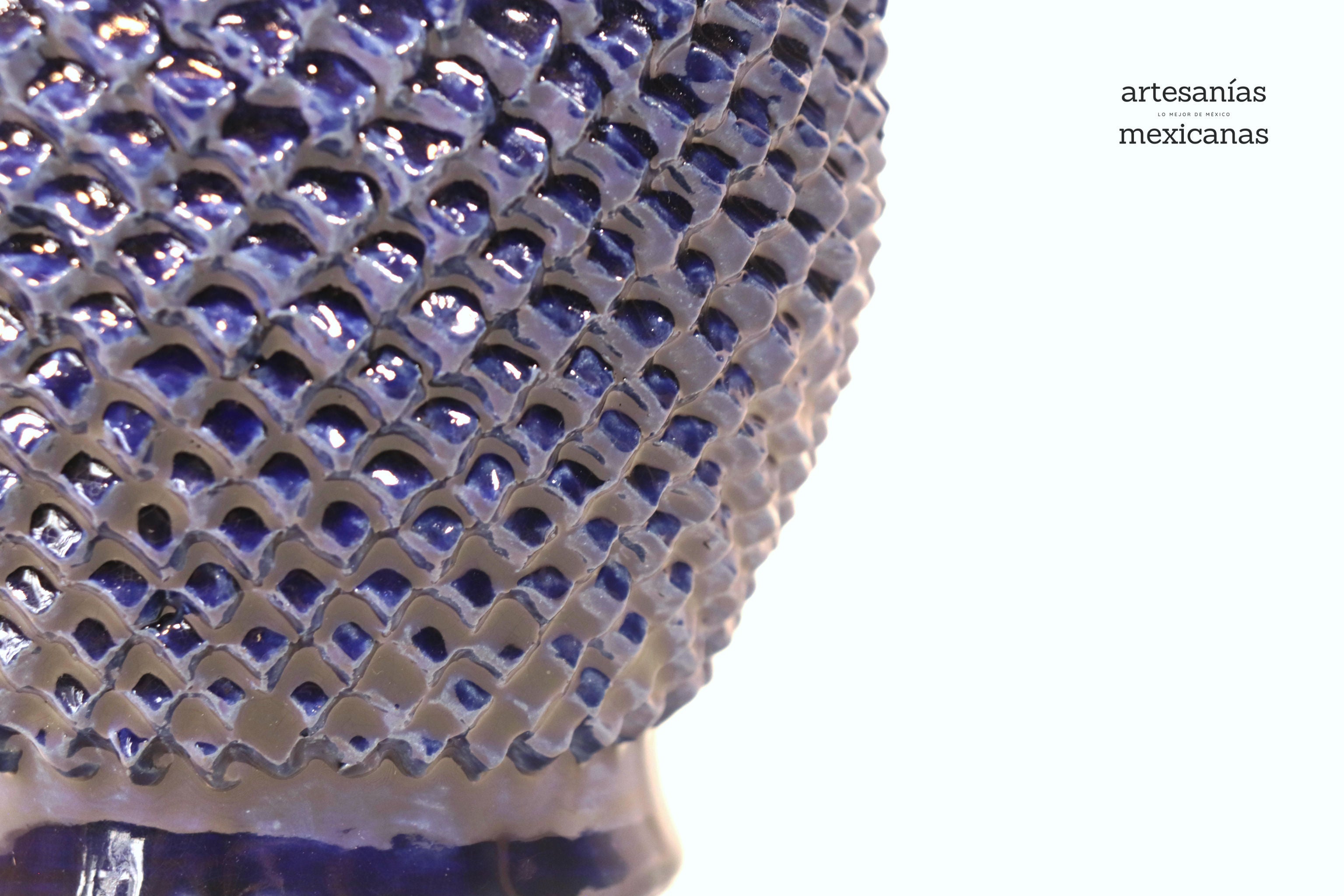 Blue Pineapple with Spikes with Leaves Curved - 15 in. Juan Gtz