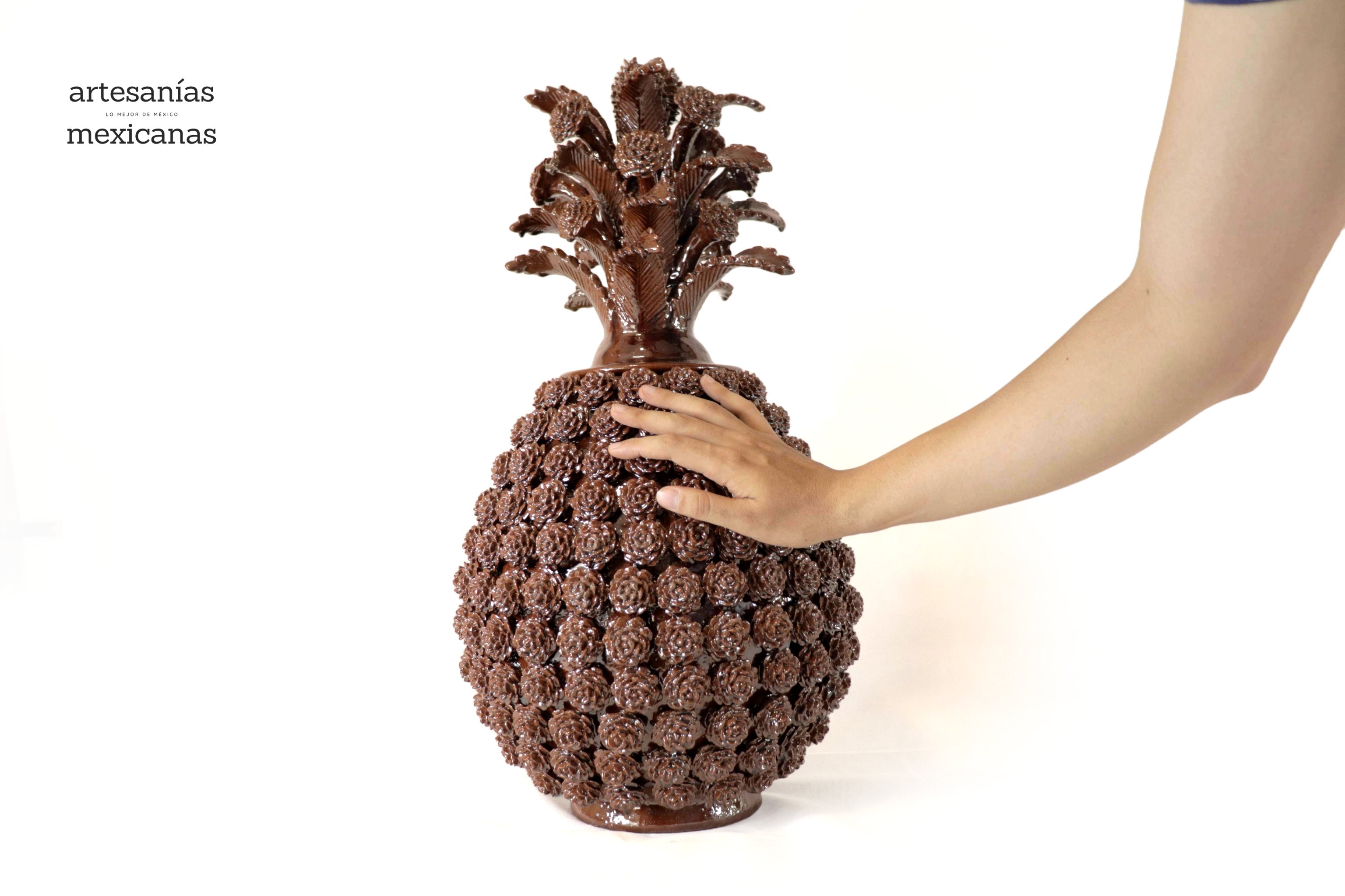 Michoacán Clay Pineapple - Pinkles brownes - 26 in. - Made to Order Juan Gtz