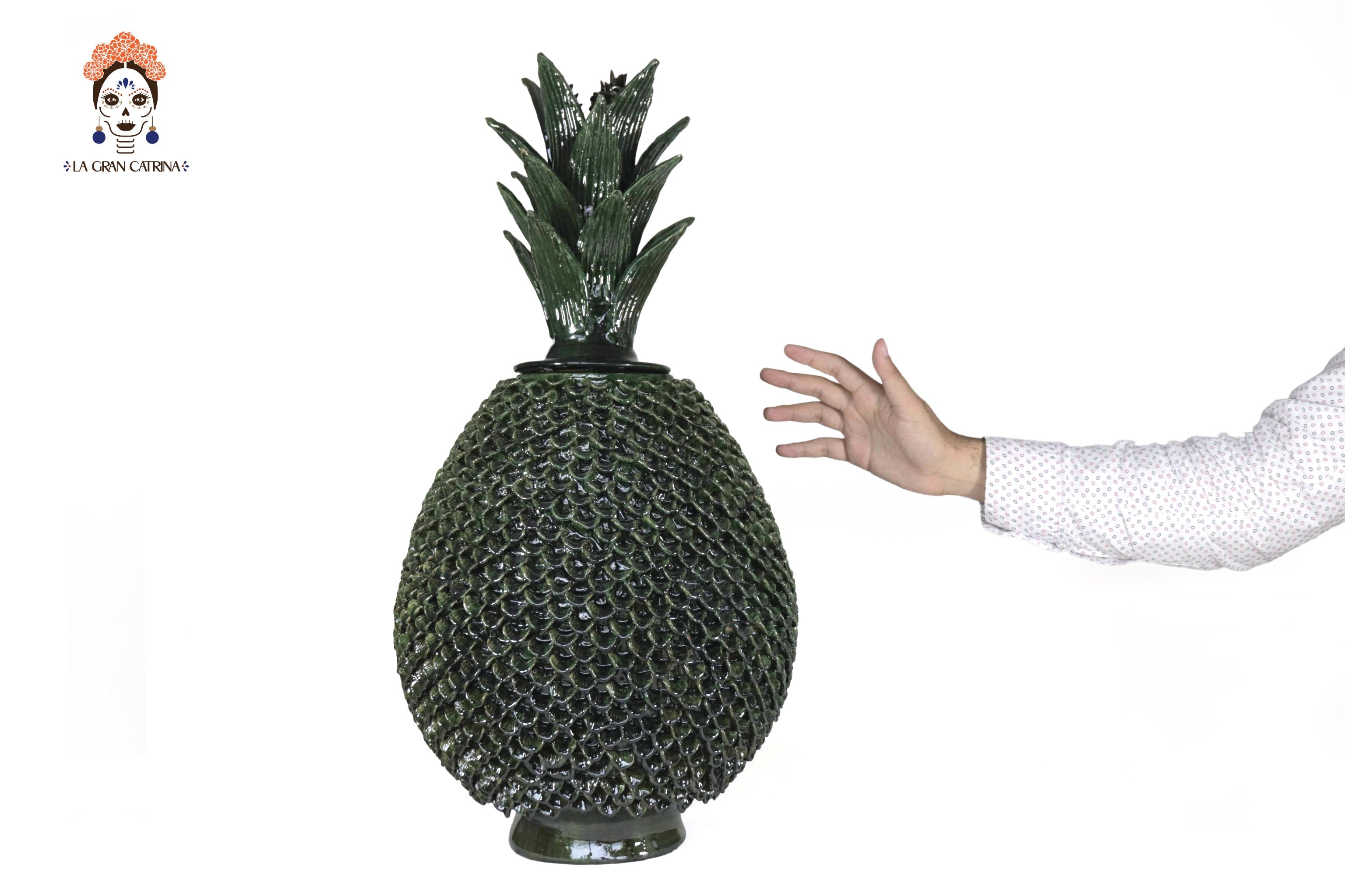 Michoacán Clay Pineapple - 26 in. - Petals Greens Juan Gtz