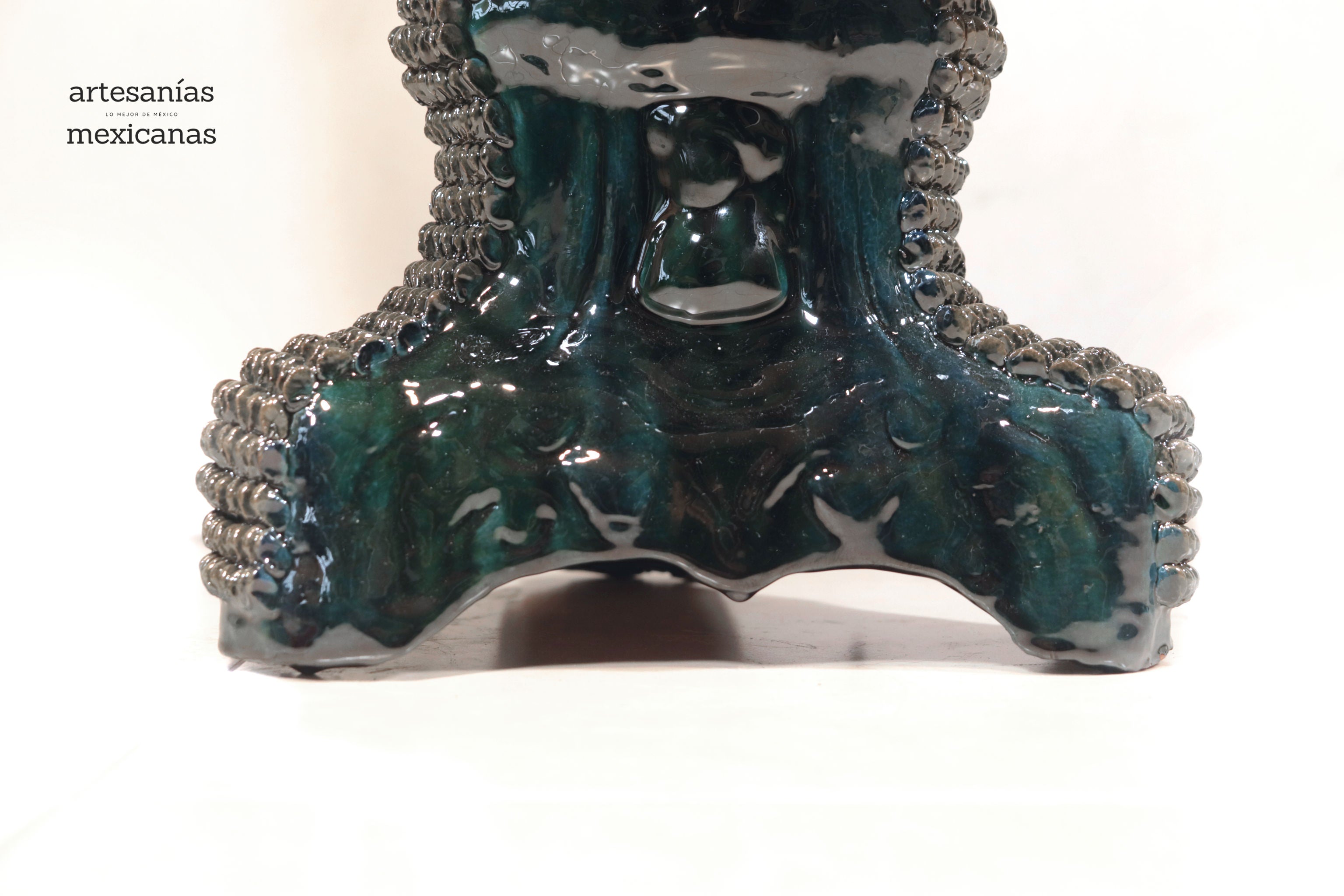 Michoacán Clay Pineapple - Alga Marina - Piece Contest - 36 in. Chema SJG