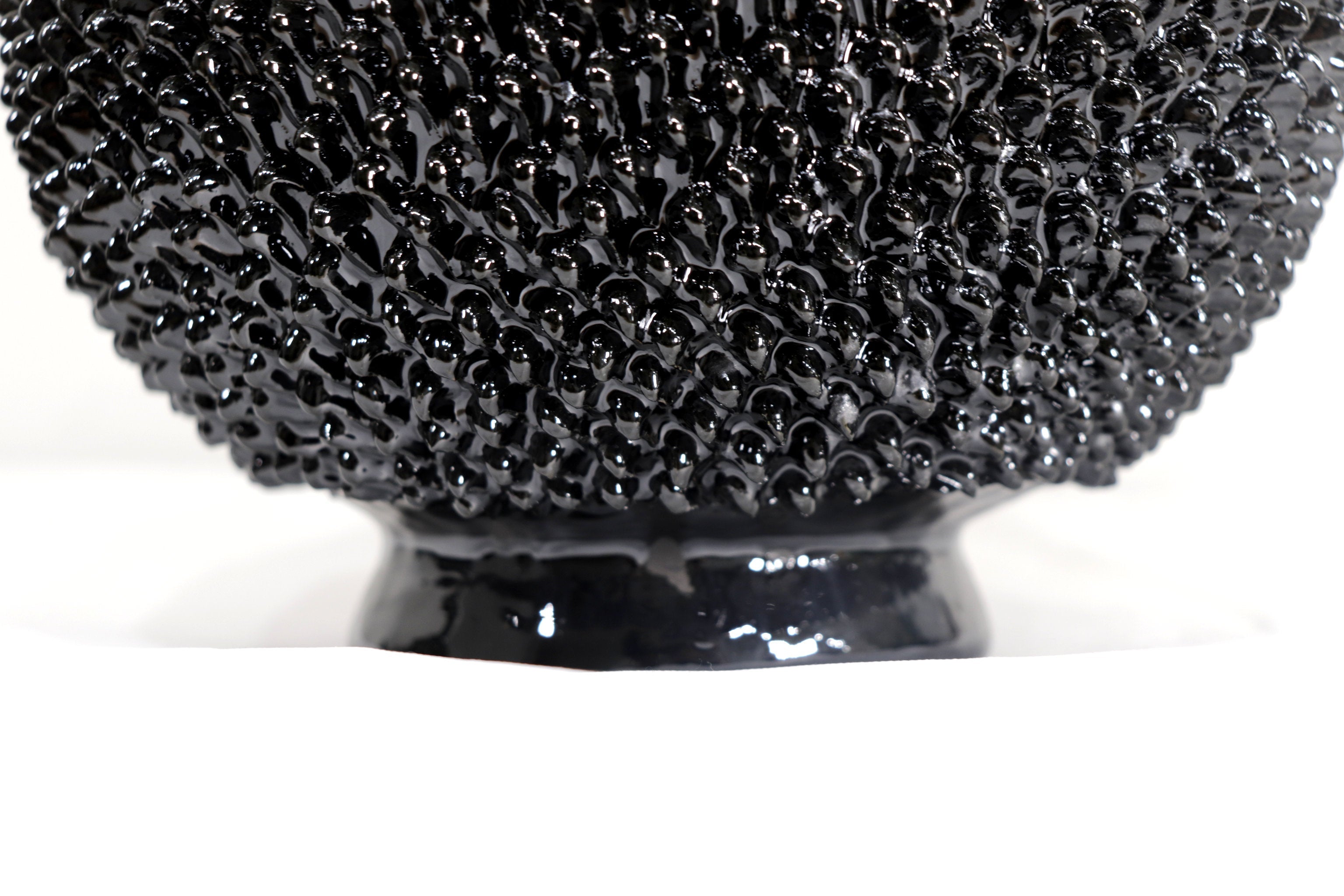 Michoacán Clay Pineapple - Black with Spikes - 20 in. - in. Production Juan Gtz