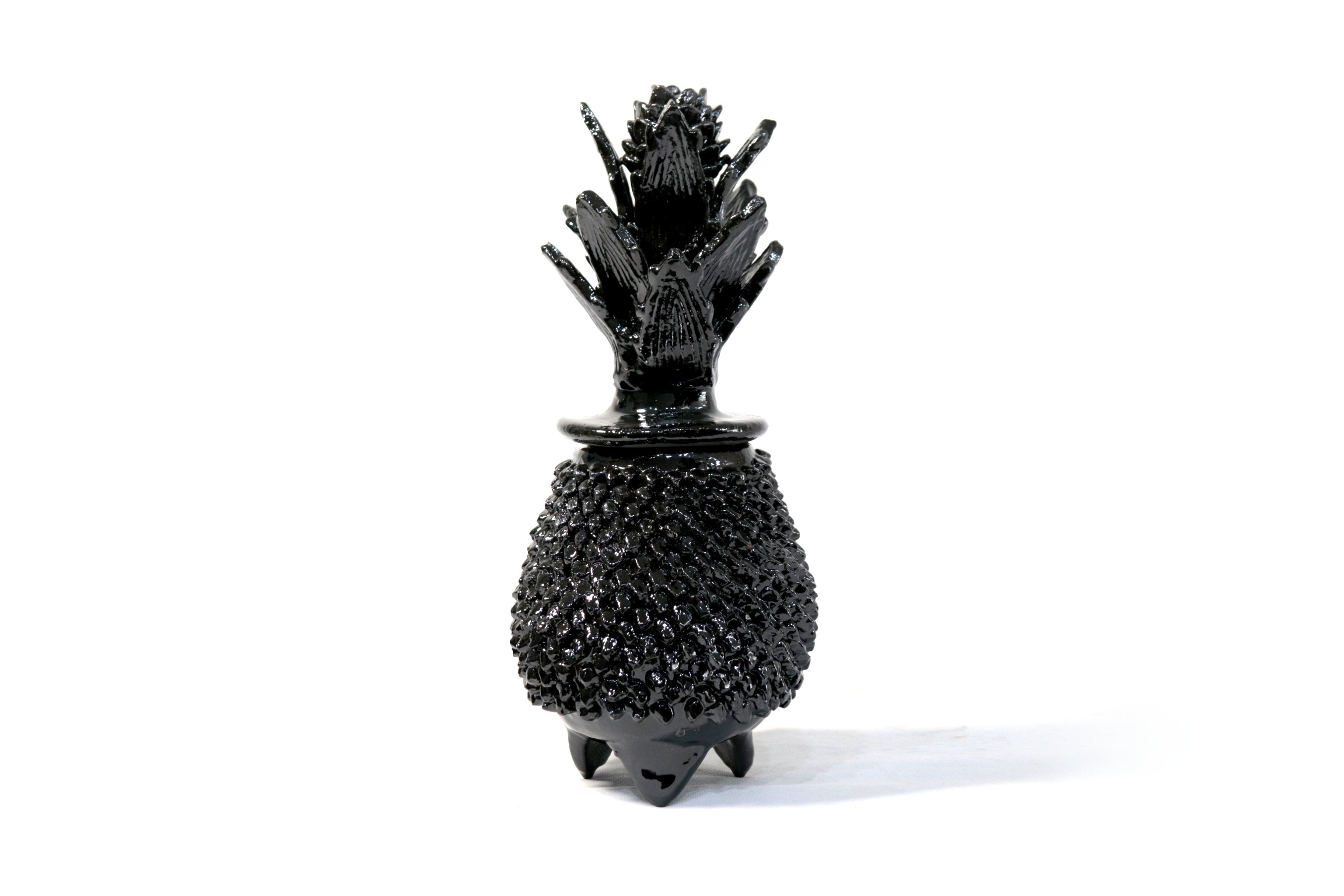 Michoacán Clay Pineapple - Spikes Black - 11 in. Juan Gtz