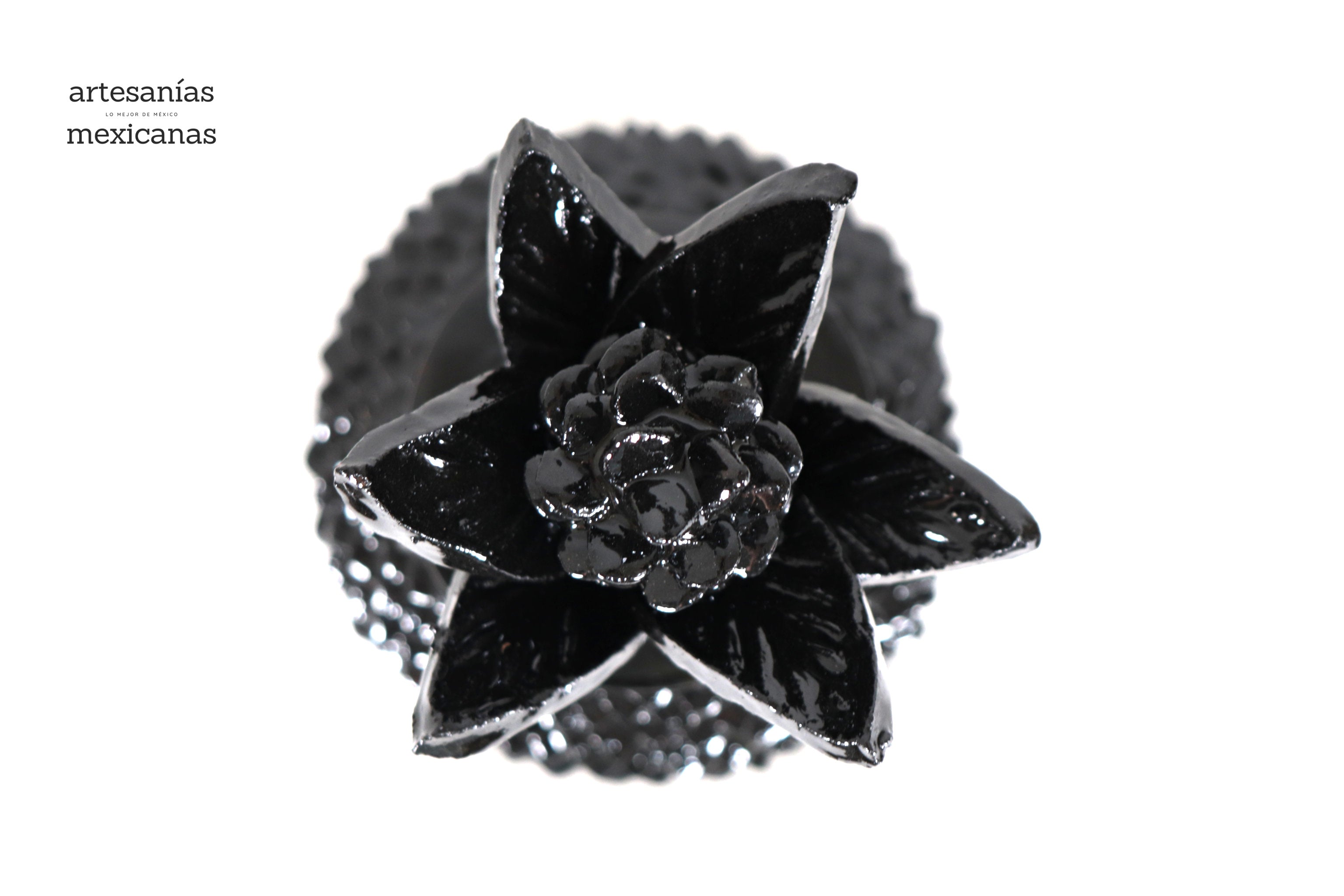 Pineapple black Glazed Clay - 7.7 in. Juan Gtz