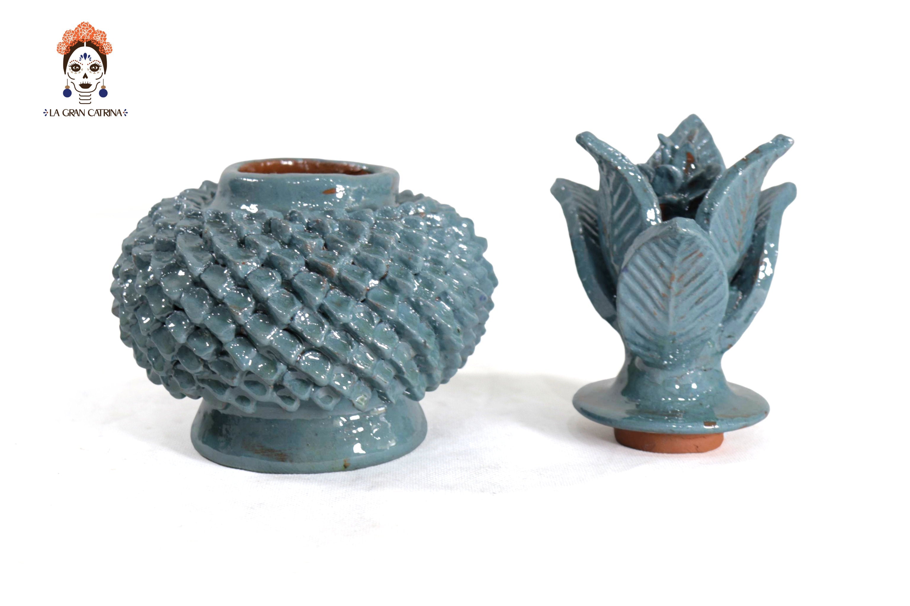 Small Pineapple Turquoise of Ladrillo - 8.5 in. Juan Gtz