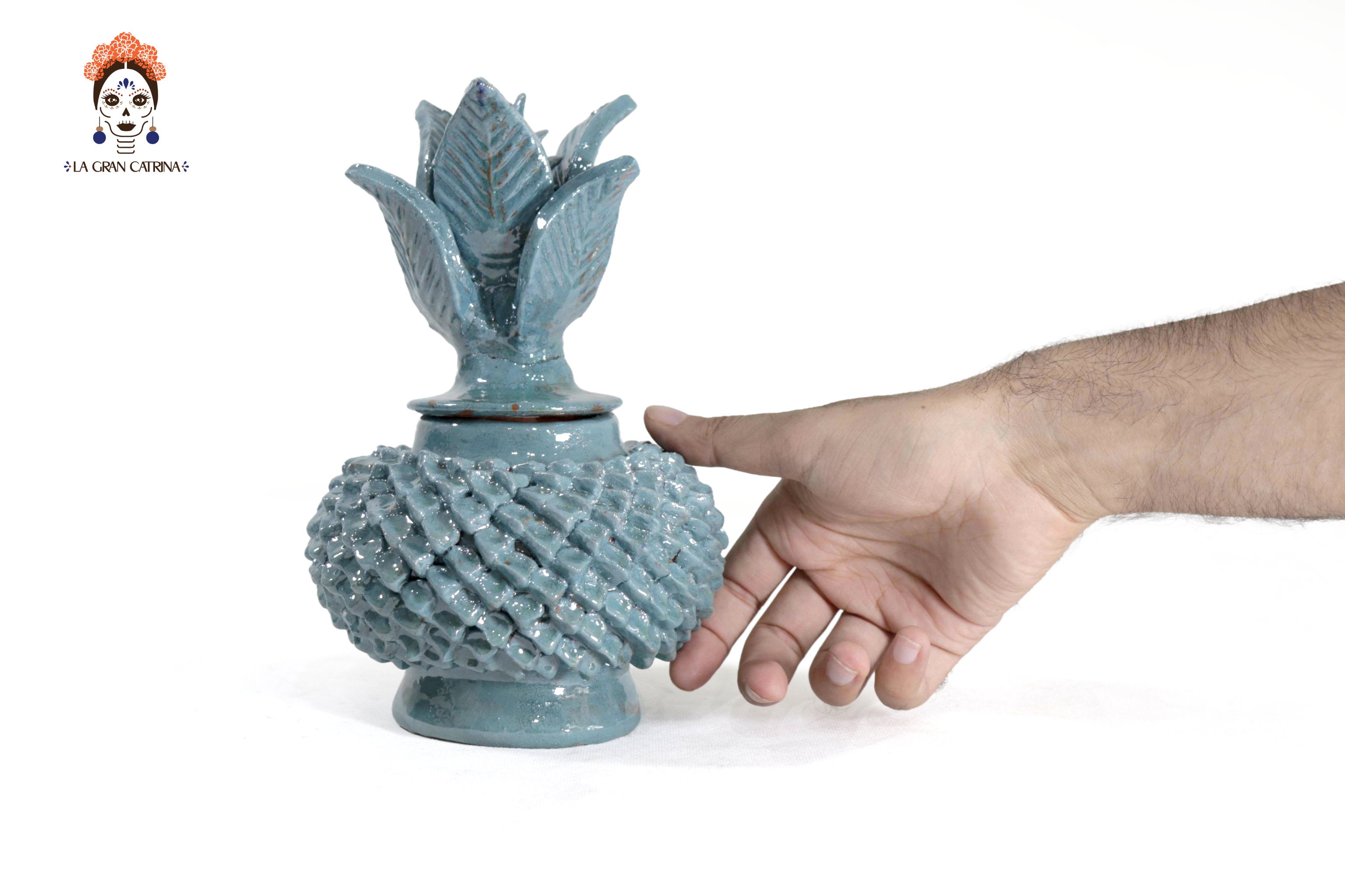 Small Pineapple Turquoise of Ladrillo - 8.5 in. Juan Gtz