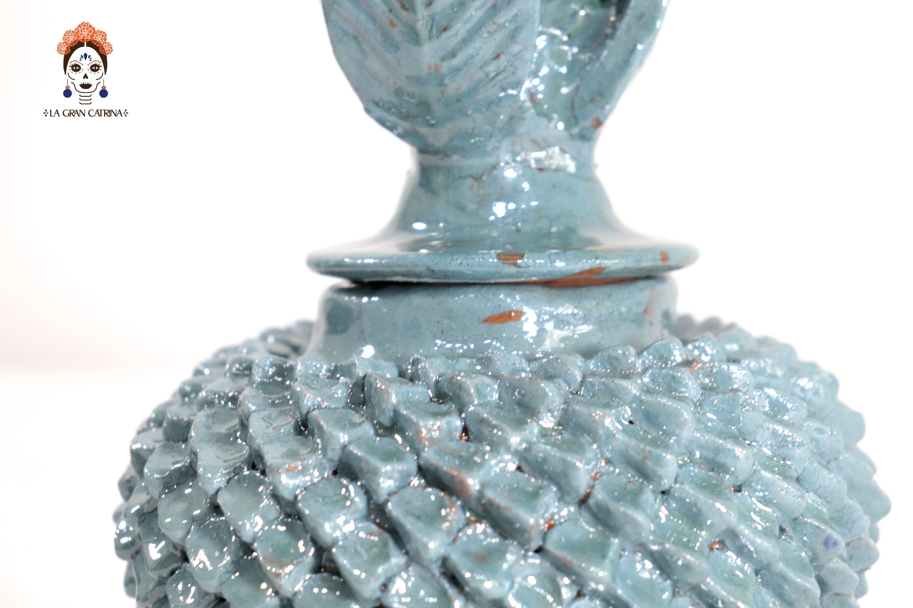 Small Pineapple Turquoise of Ladrillo - 8.5 in. Juan Gtz