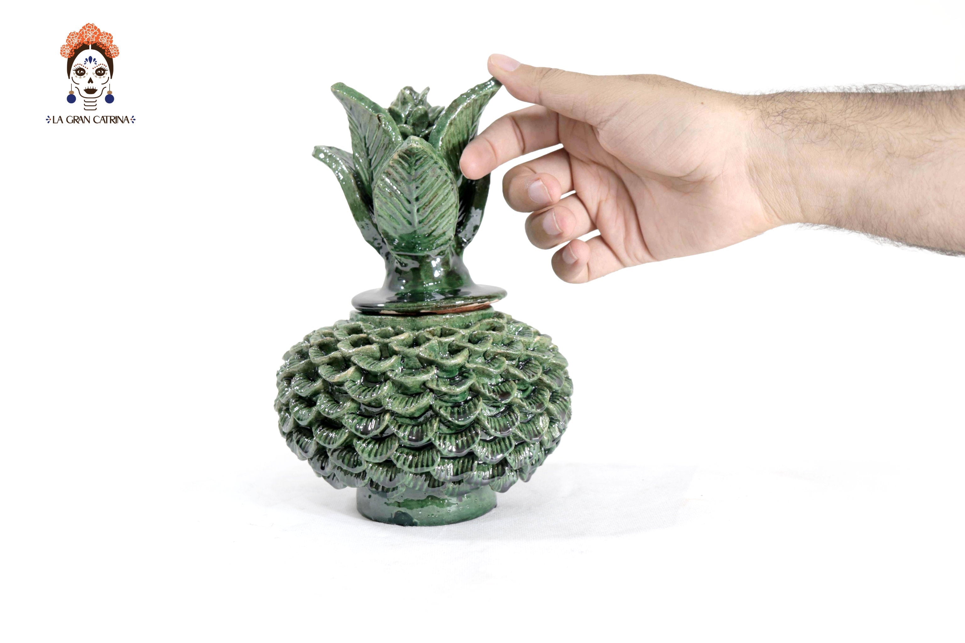Small Green Pineapple with Petals - 8.5 in. - Wholesale Only Juan Gtz