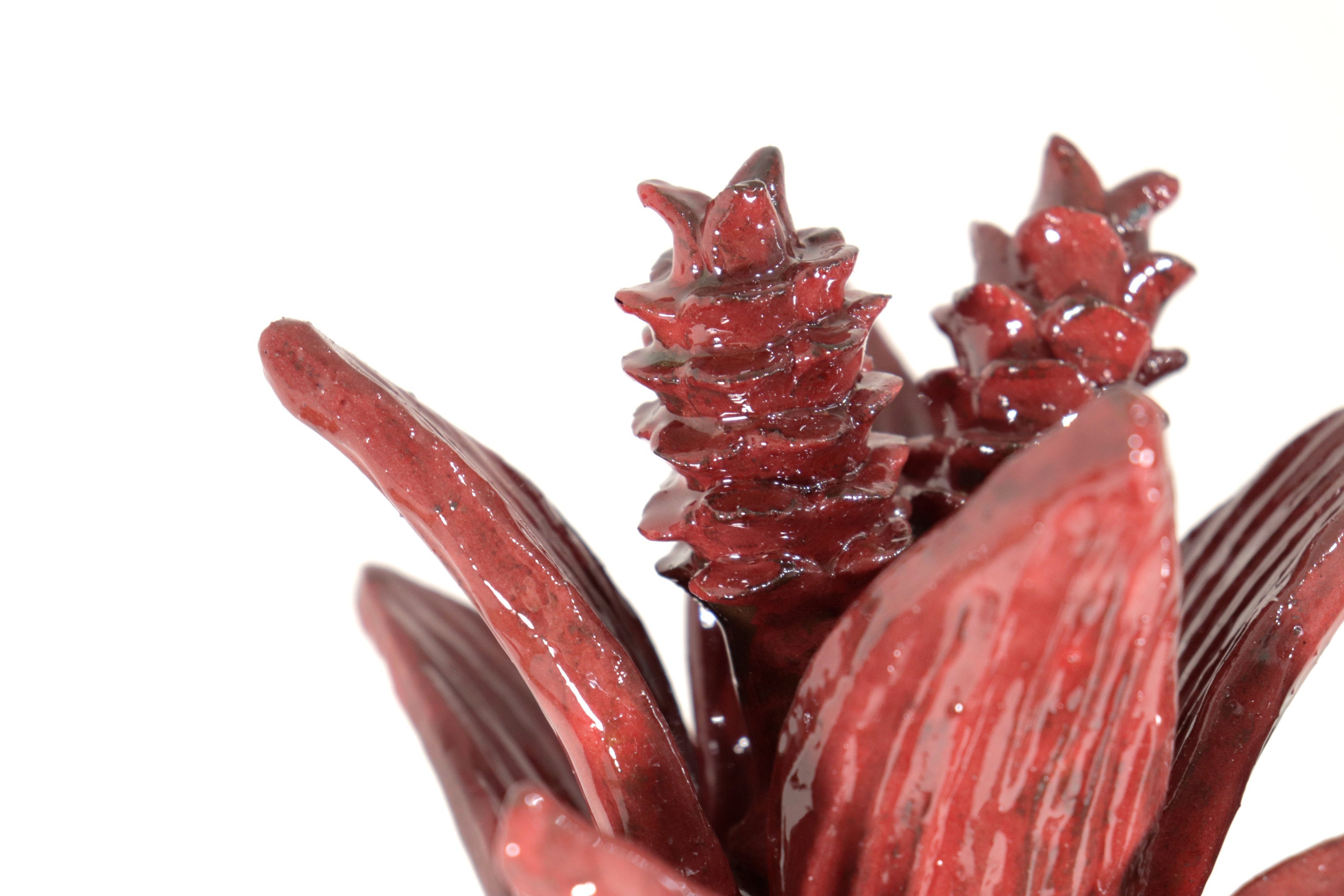 Michoacán Clay Pineapple - Papaya Roja - 22 in. Juan Gtz