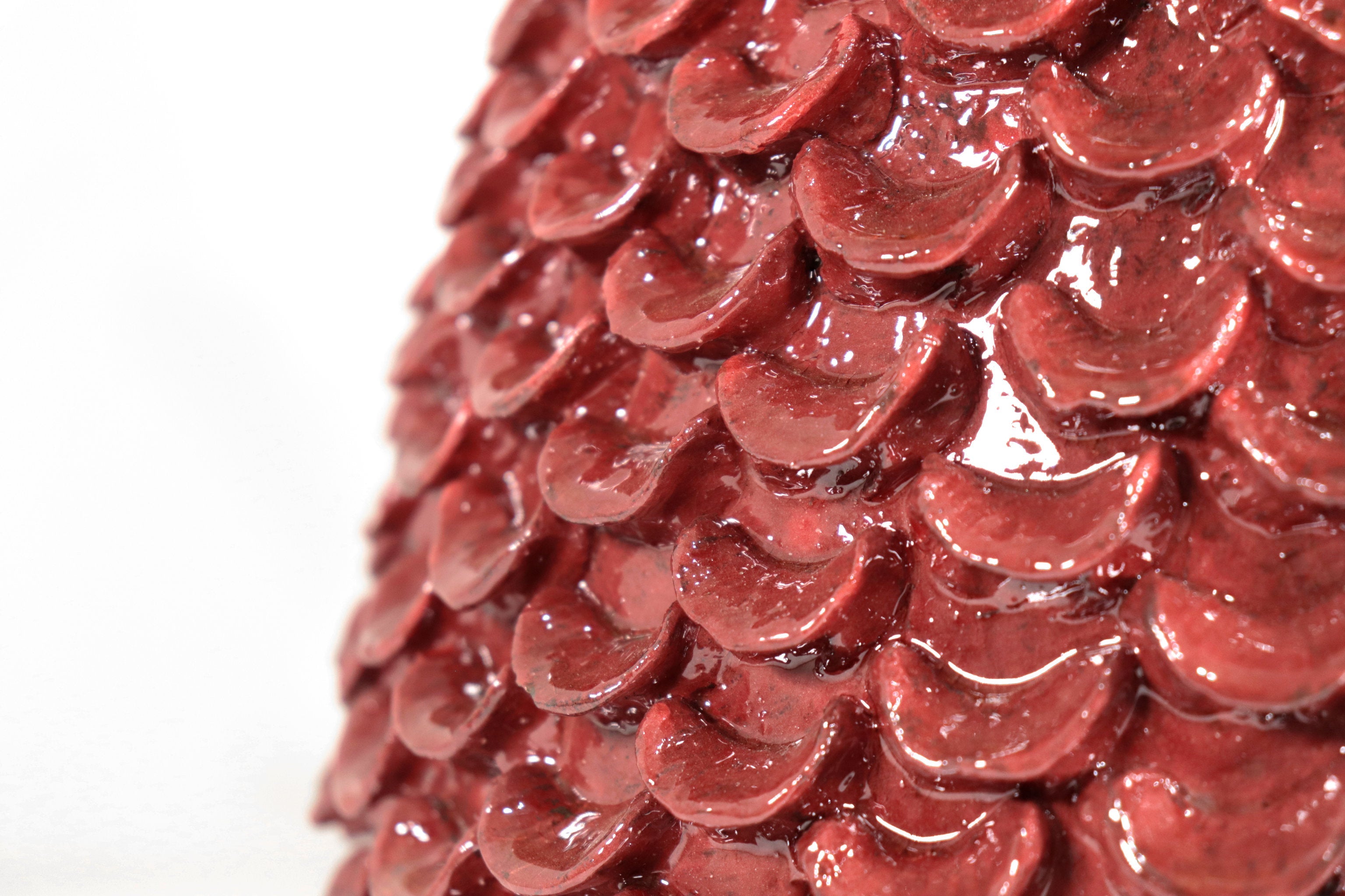 Michoacán Clay Pineapple - Papaya Roja - 22 in. Juan Gtz