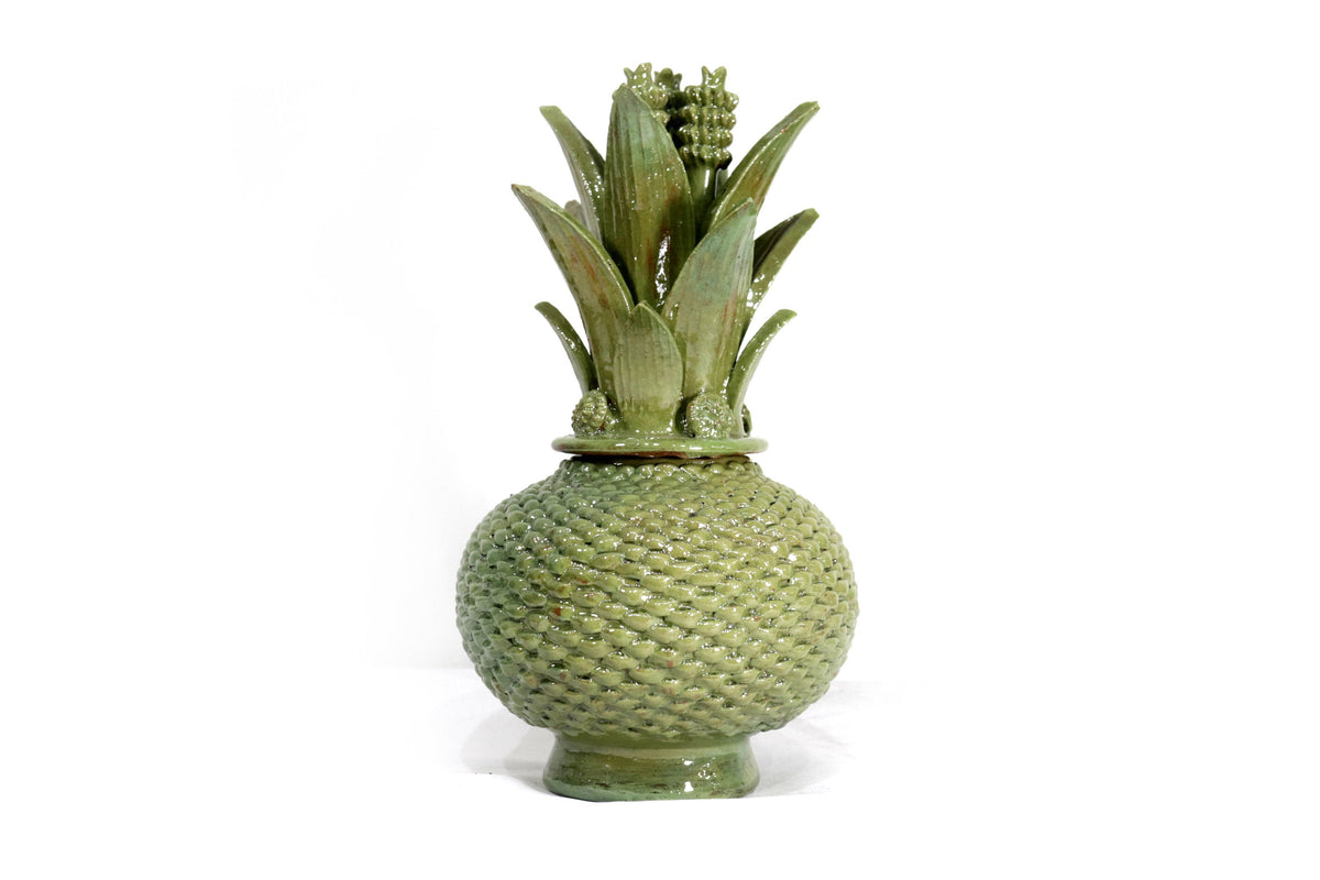 Michoacán Clay Pineapple - Light Light Green Small Dots - 13 in. - Made to Order Juan Gtz