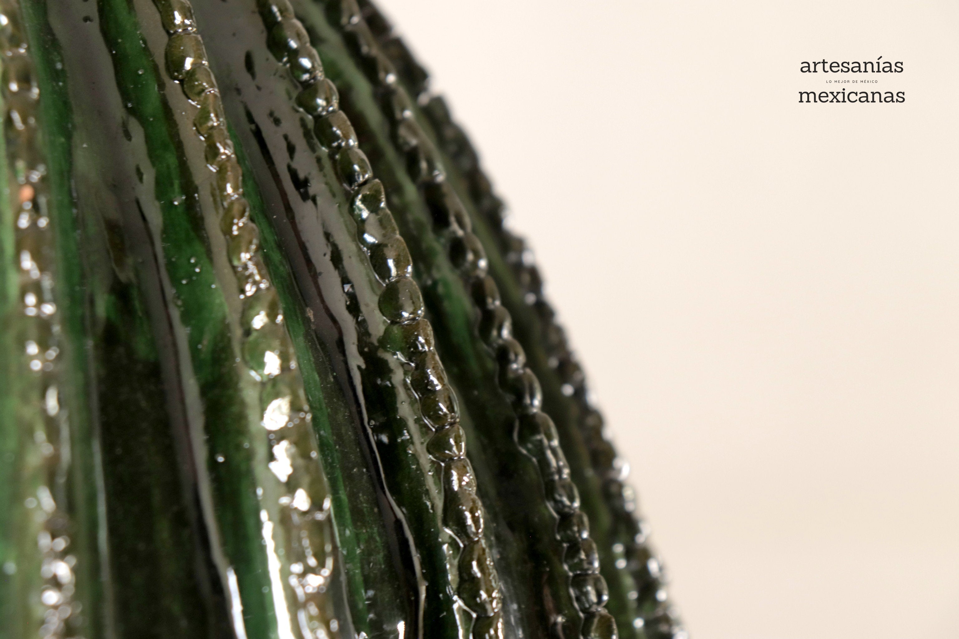 Michoacán Clay Pineapple - 26 in. - Green Barrel Cactus Juan Gtz