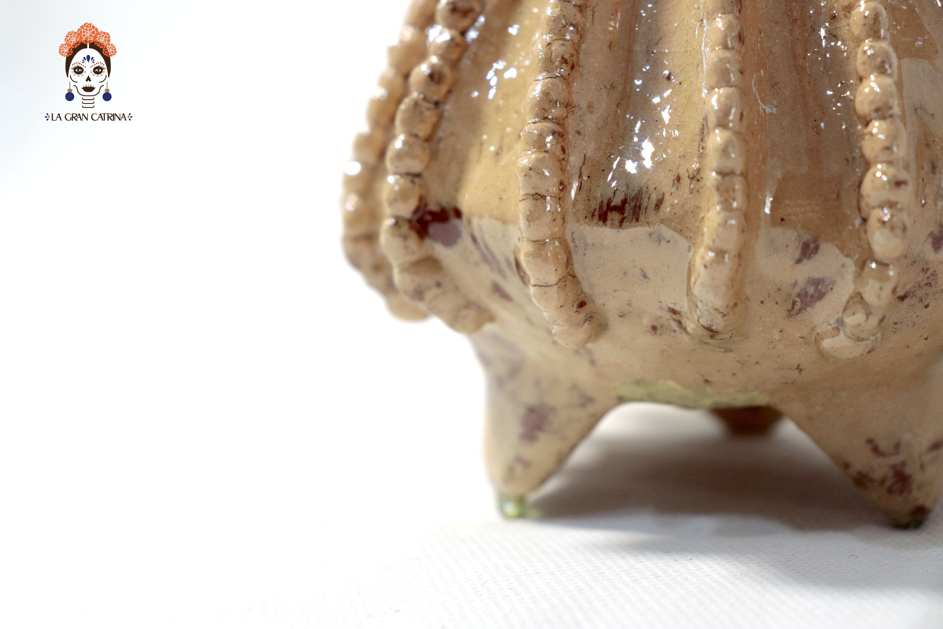 Pineapple Beige Barrel Cactus Glazed Clay - 7.7 in. - Made to Order 20 Pcs+ Juan Gtz