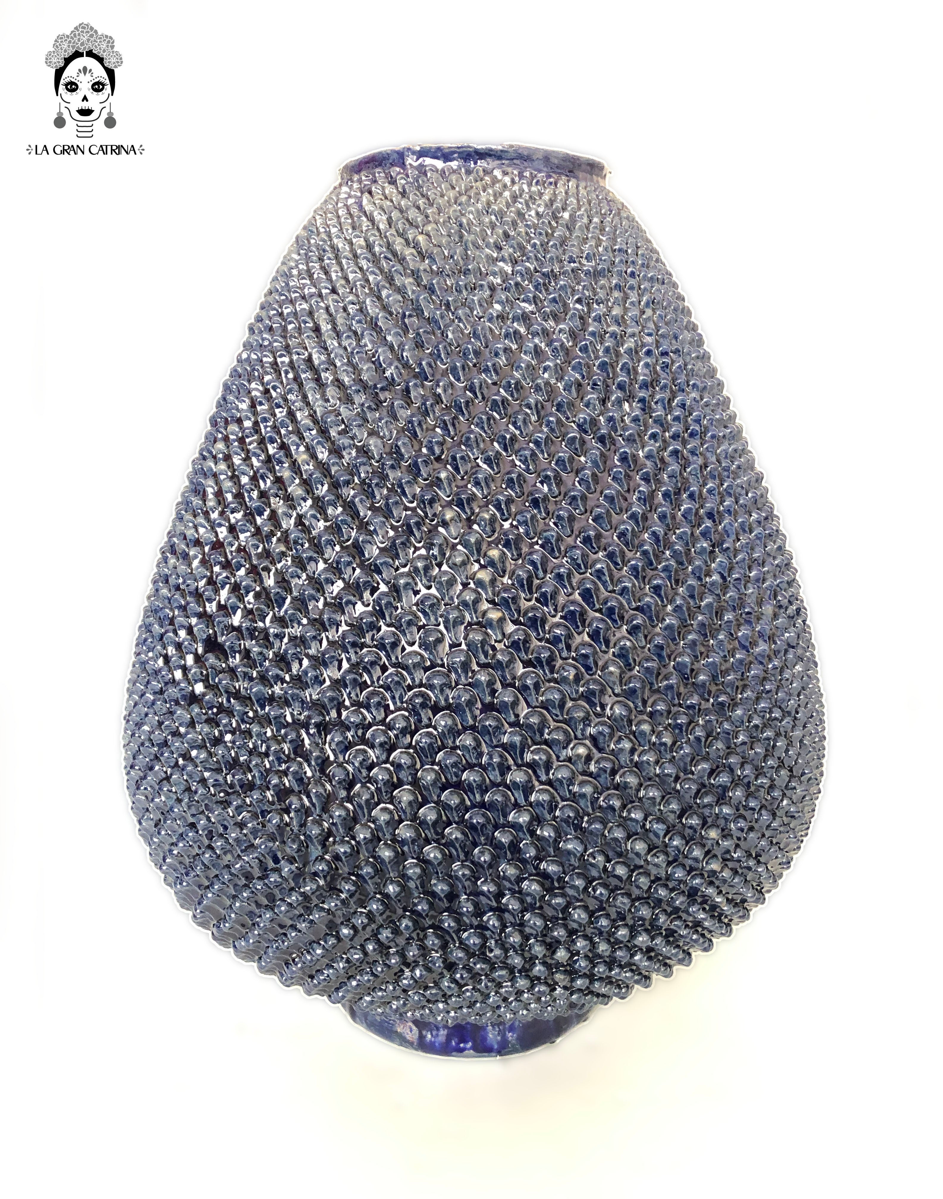 Michoacán Clay Pineapple - Blue - 40 in. - Made to Order Juan Gtz