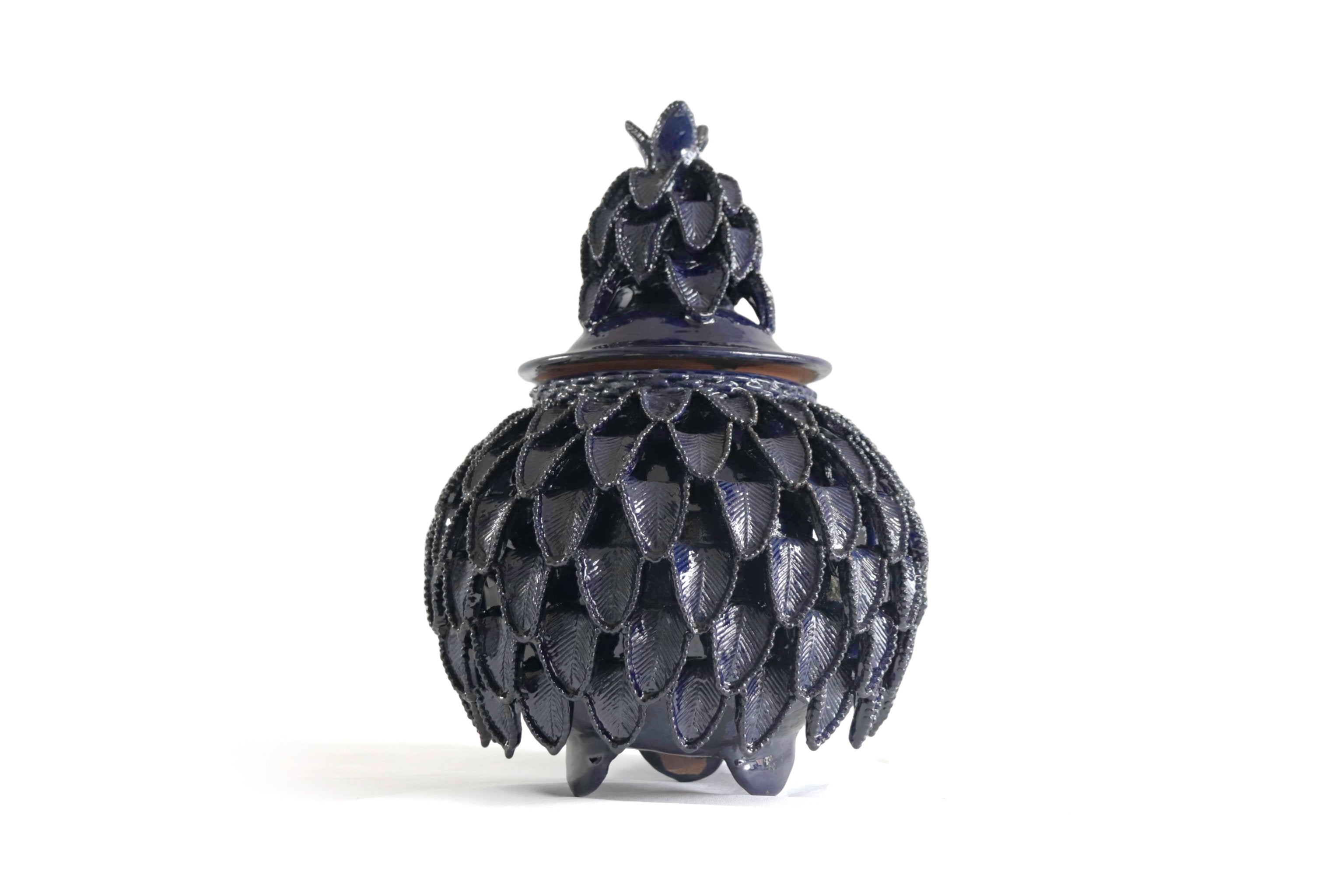 Michoacán Clay Pineapple - Blue - 16 in. Viejitos SJG