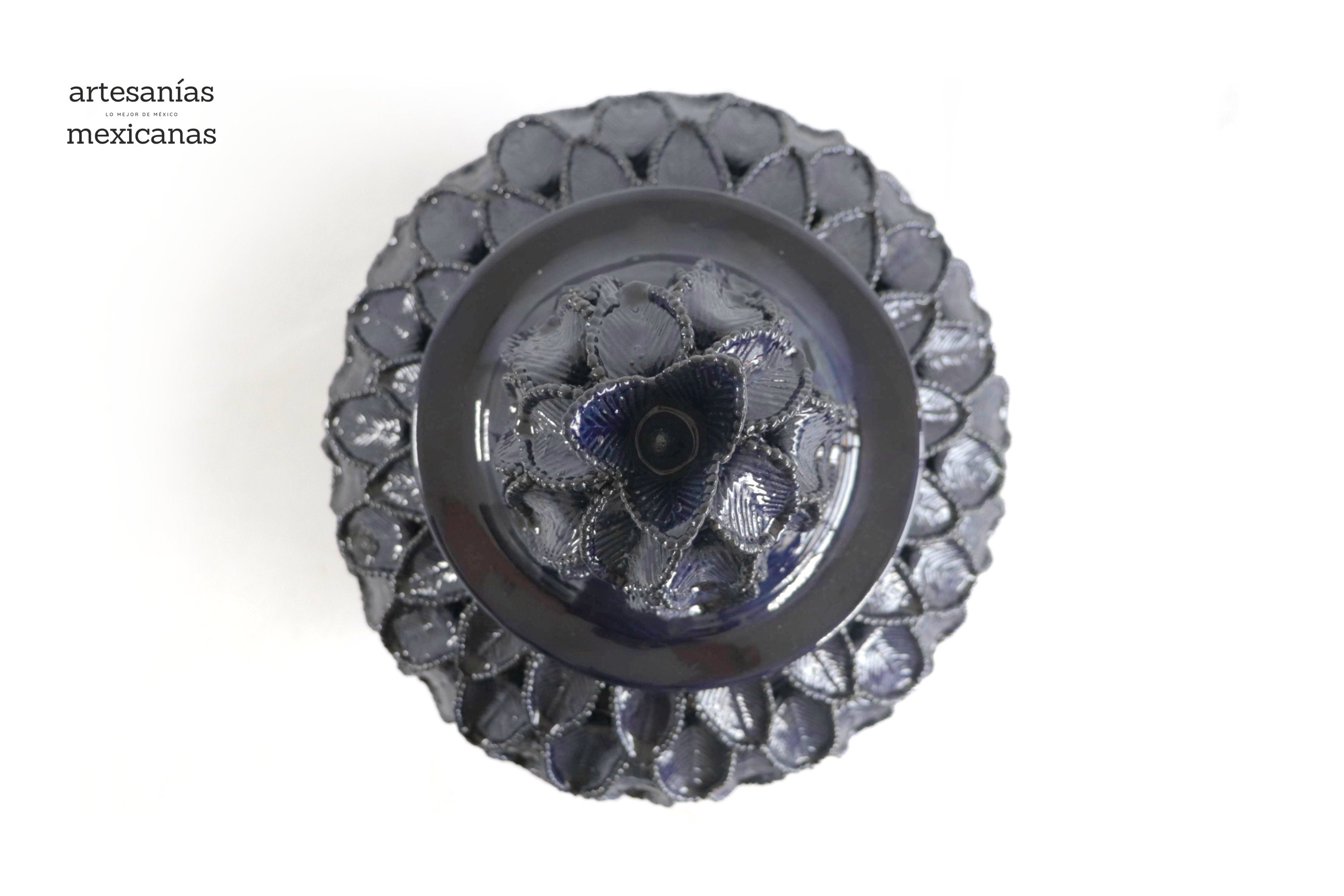 Michoacán Clay Pineapple - Blue - 16 in. Viejitos SJG