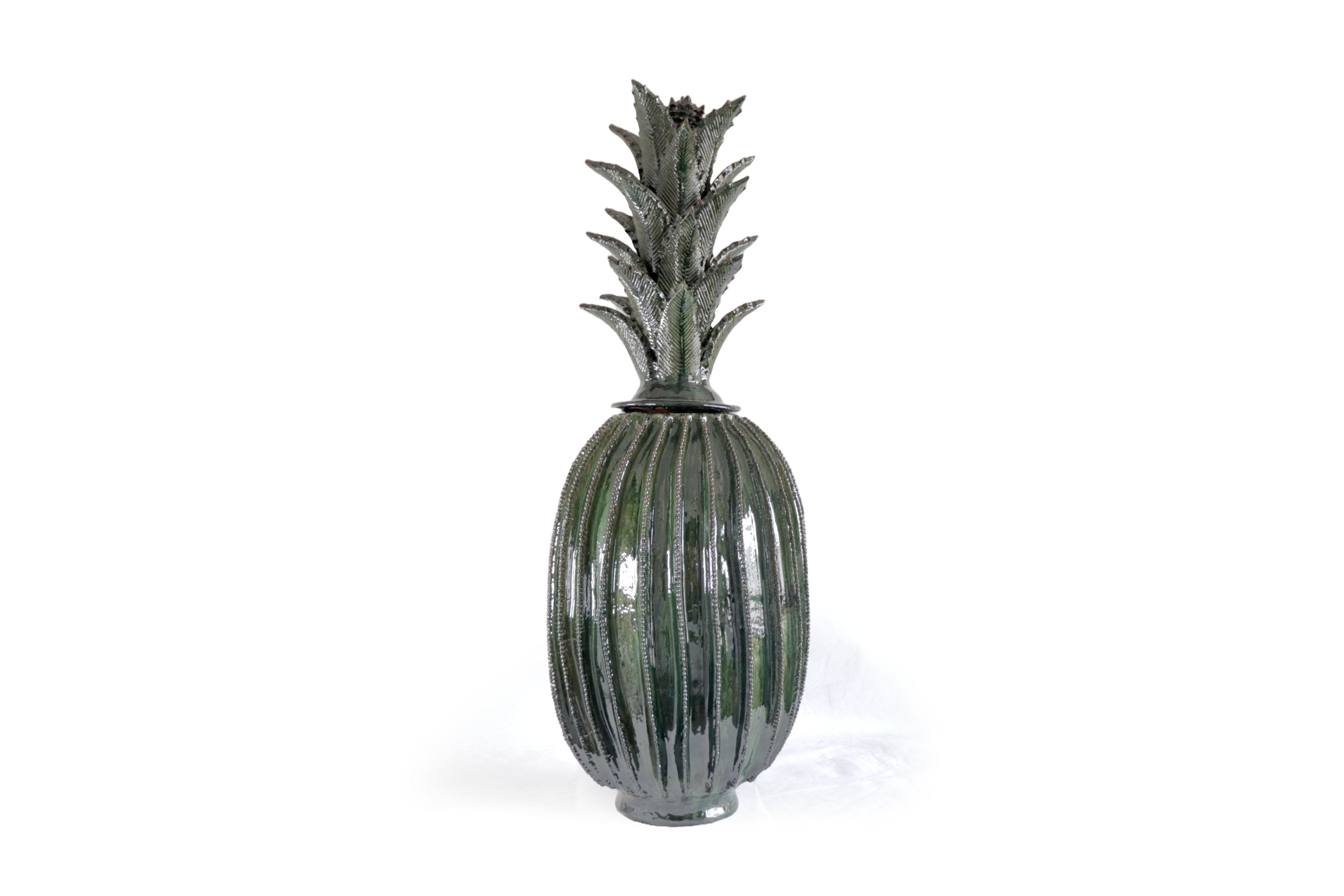 Barrel Cactus Pineapple glazed clay - 37 in. - Made to Order Juan Gtz