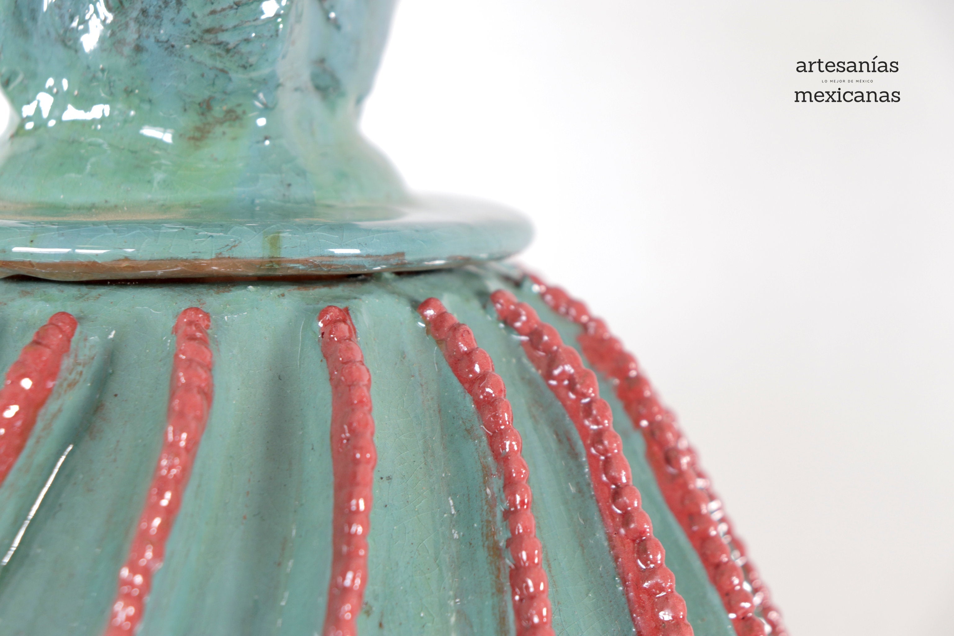 Barrel Cactus Pineapple-inspired with Wavy Lid - 18.8 in. - Made to Order Juan Gtz