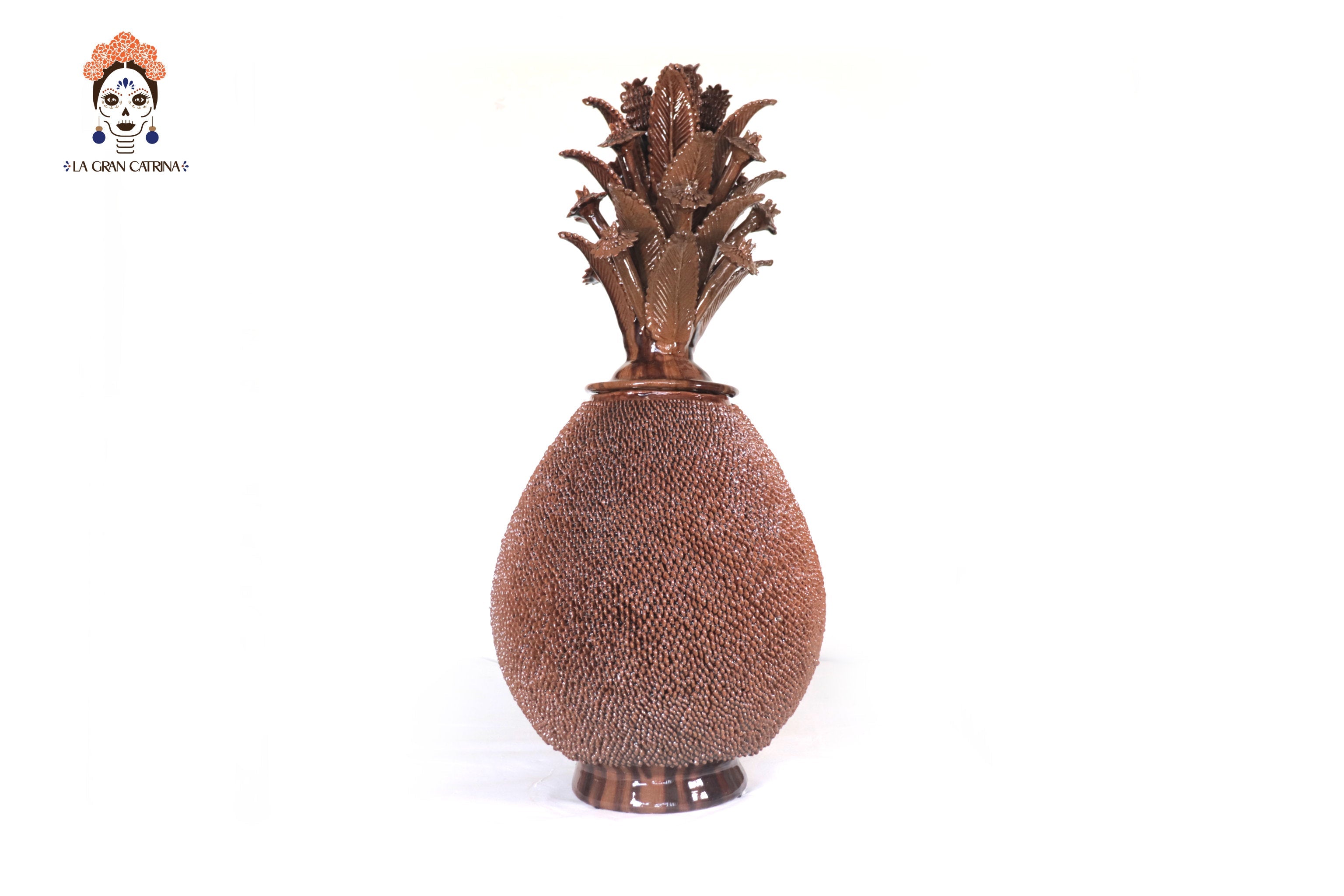Michoacán Clay Pineapple - Brown of fine dotted - 27.5 in. - Made to Order 3+ Pcs. Celia SJG