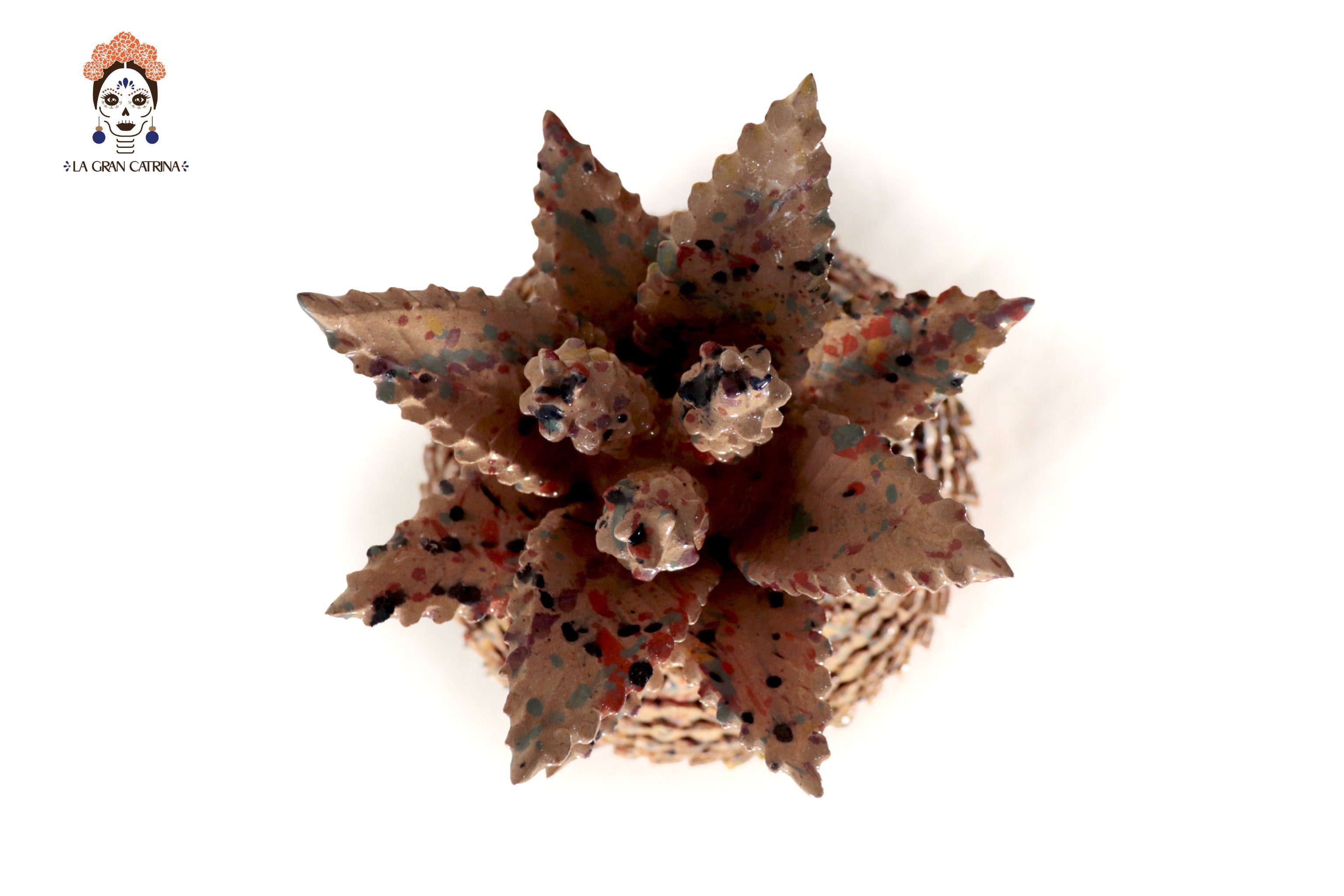 Michoacán Clay Pineapple - 26 in. - -Splashed Juan Gtz