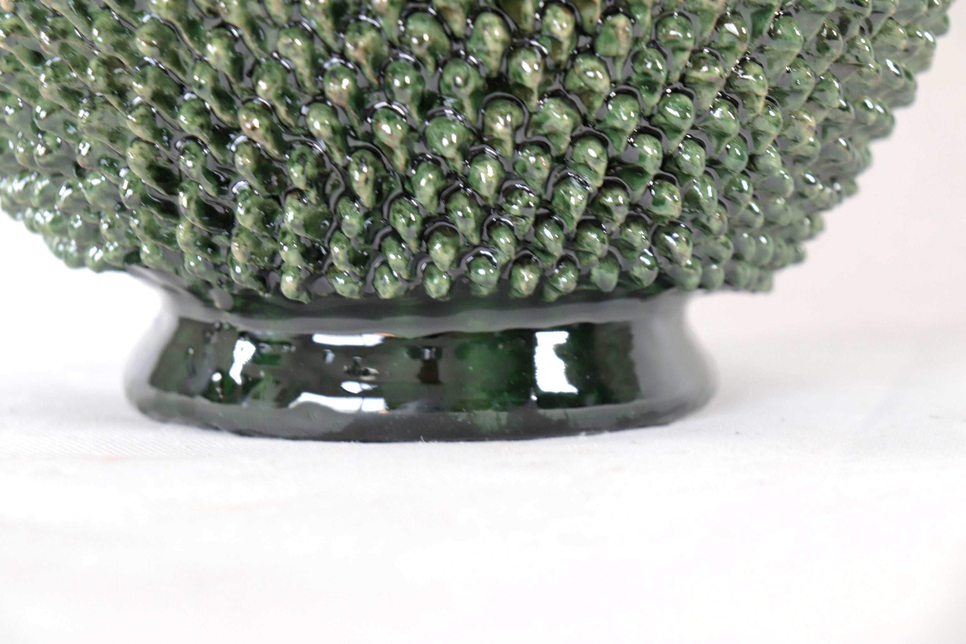 Pineapple with Spikes Green Wavy Lid - 20 in. - Made to Order Juan Gtz
