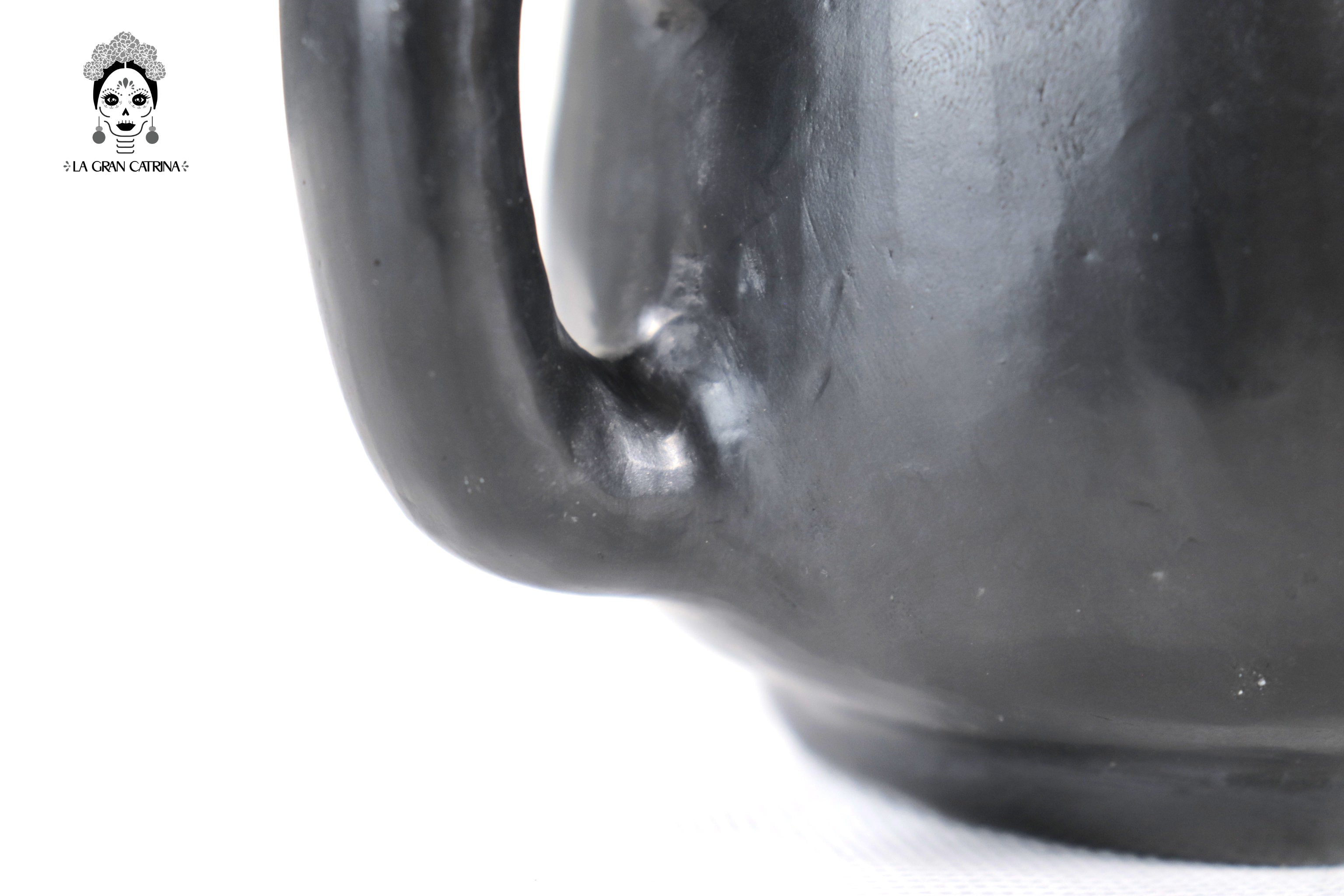 Cups Handcrafted Black Clay - Wholesale 10+ Pieces or More. 3.5 in. Tere Oax