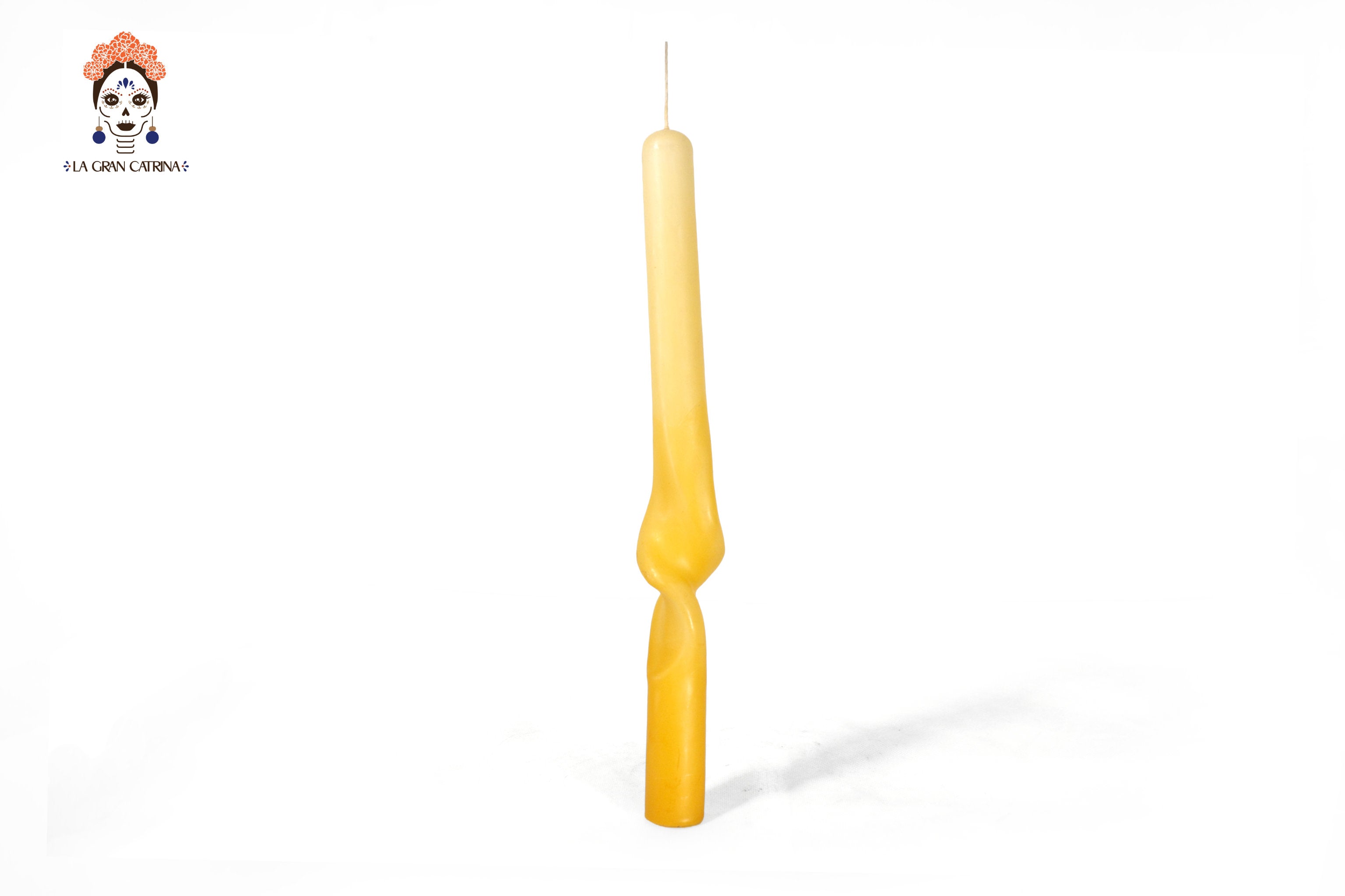 Twisted Candles Yellow and Burgundy - 11.8 in. Viviana