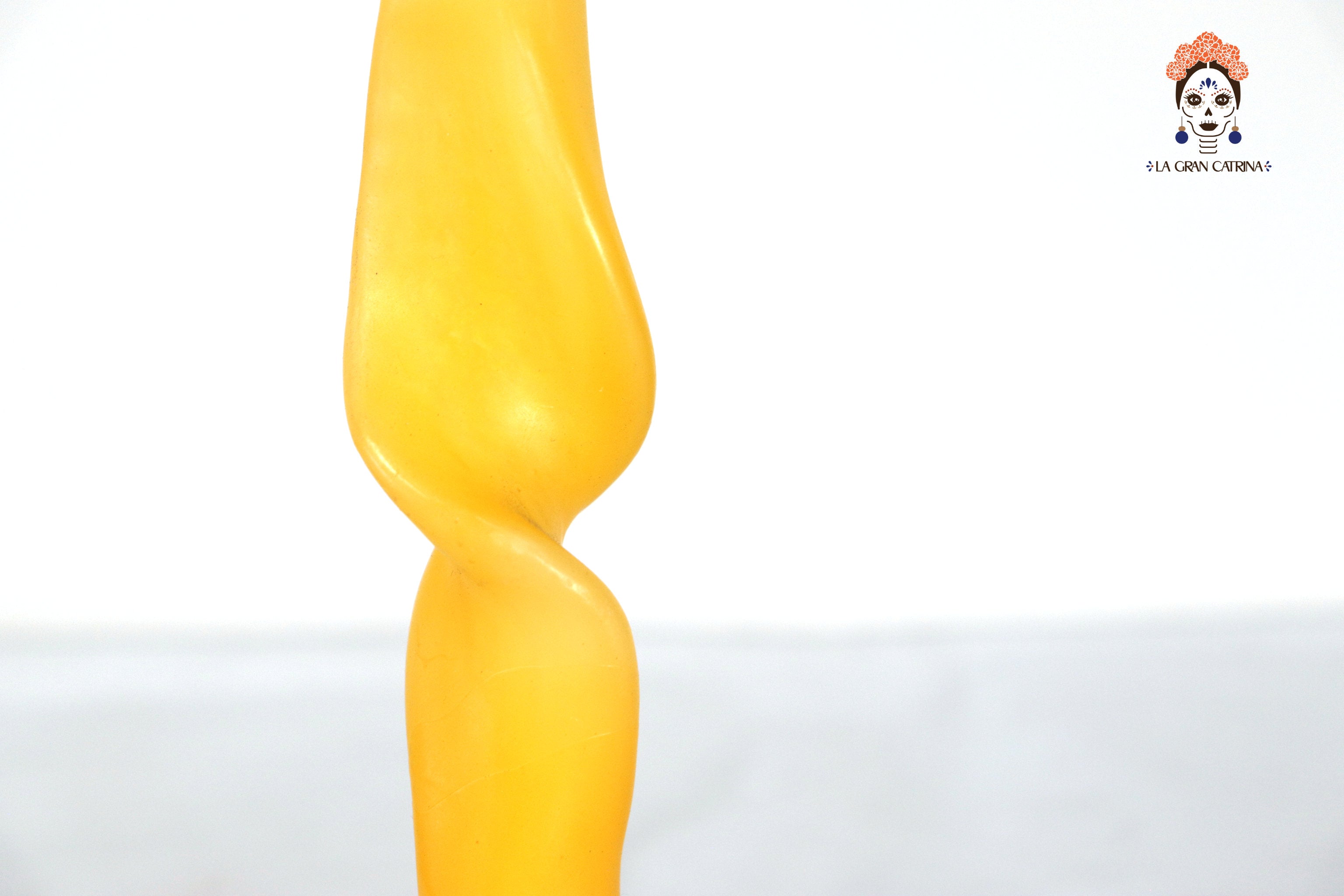 Twisted Candles Yellow and Burgundy - 11.8 in. Viviana