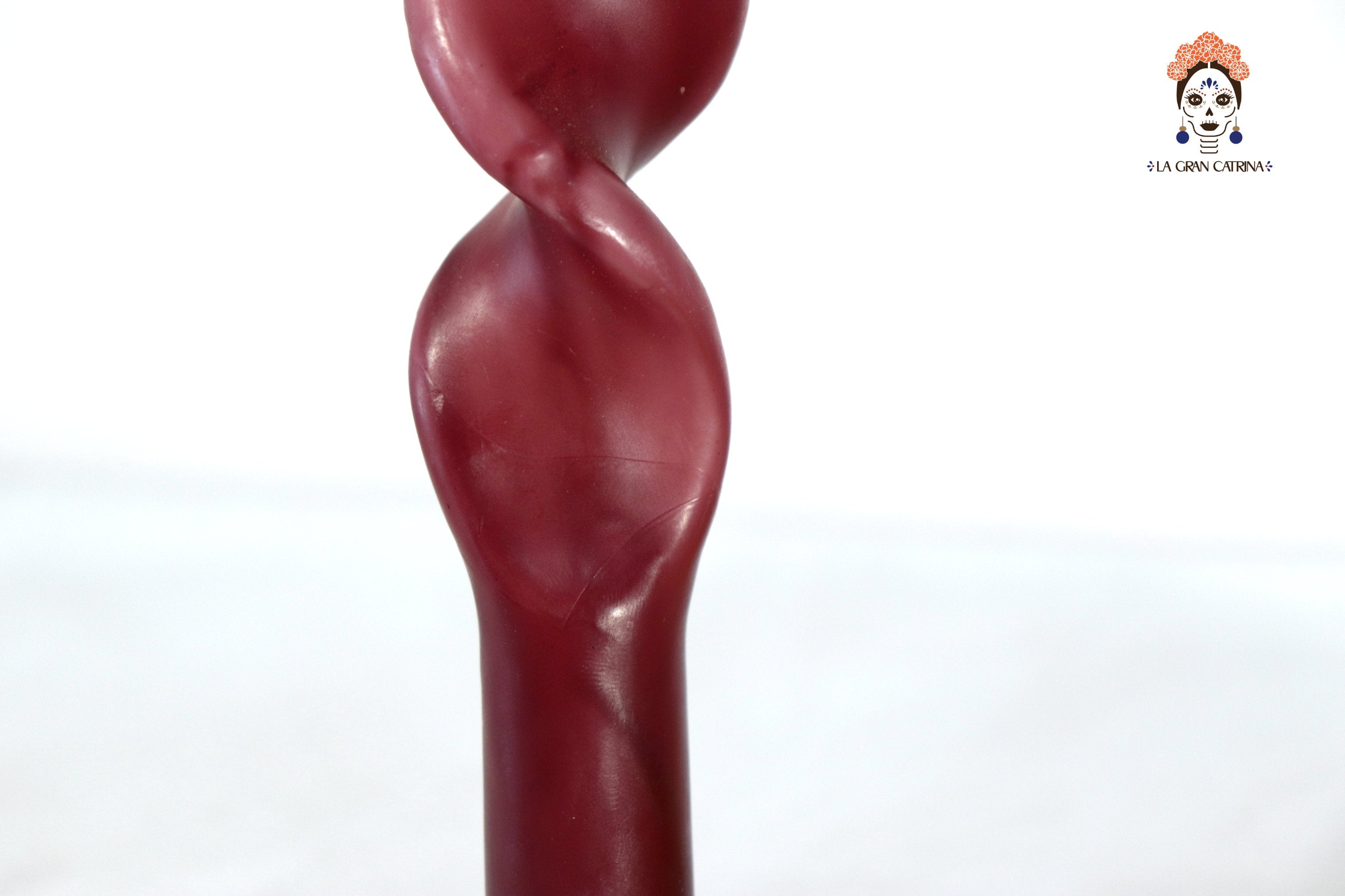 Twisted Candles Yellow and Burgundy - 11.8 in. Viviana