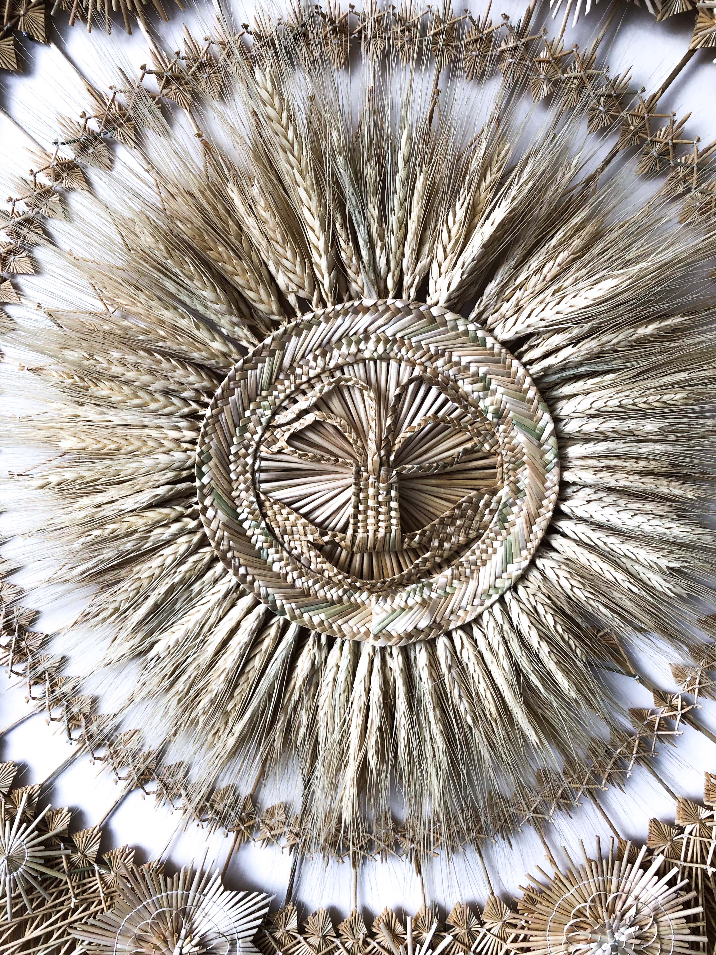 Wheat Straw Wall Circle - Sol - 40 in. Panikua