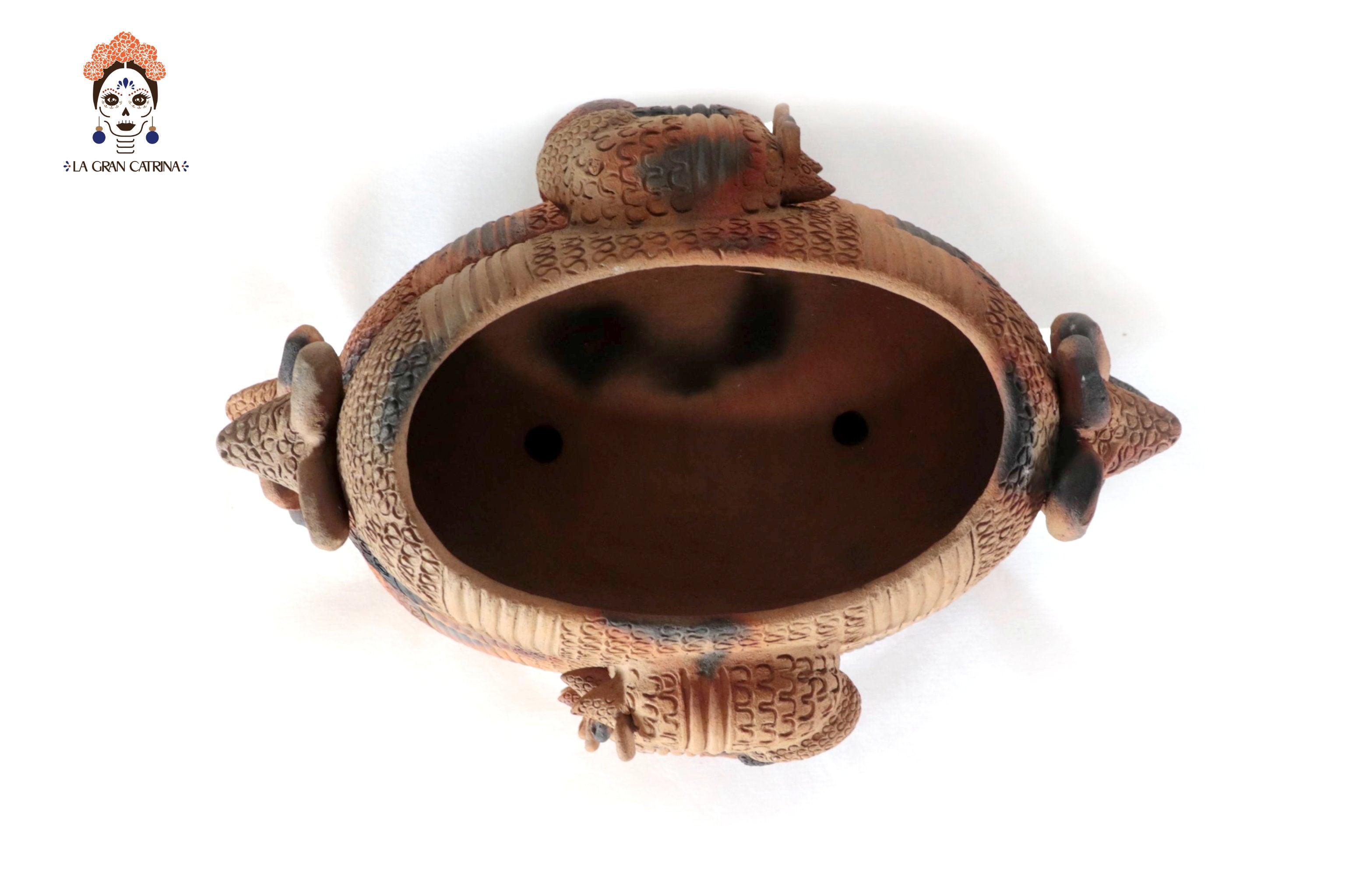 Tower of Armadillos of Natural Clay - 20.8 in. Zipiajo