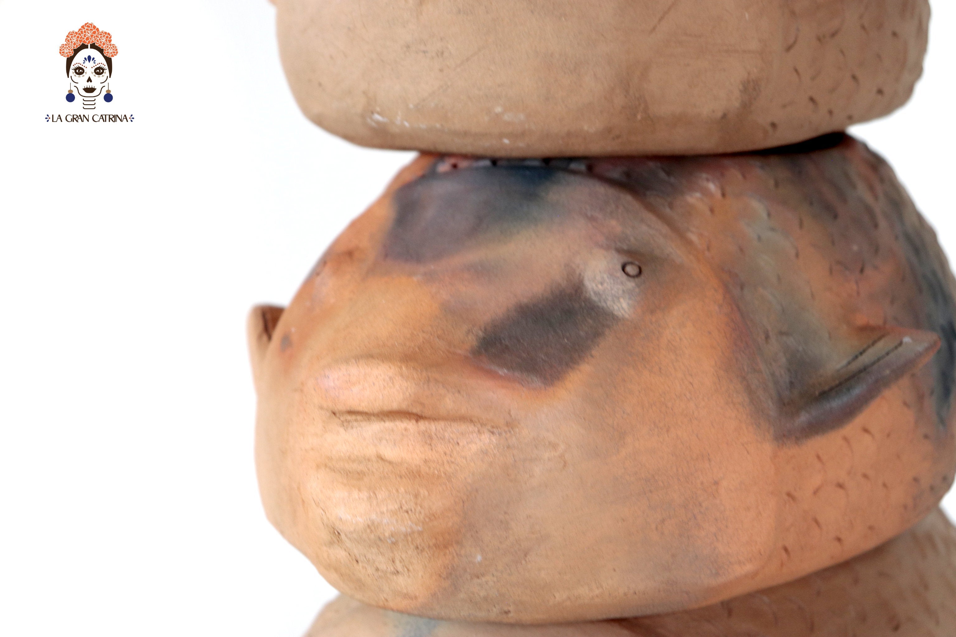 Tower of Fish of Natural Clay - 30.7 in. Zipiajo